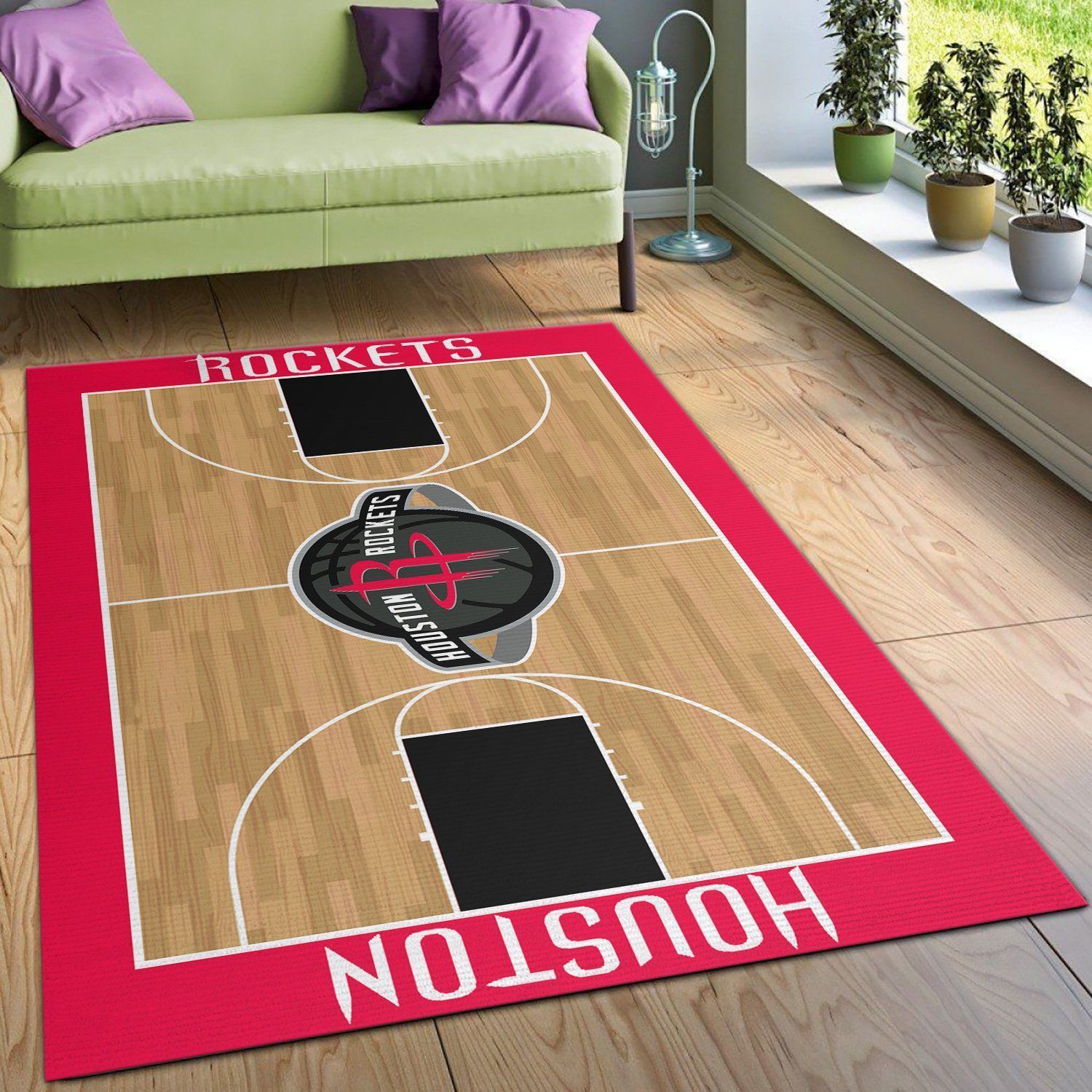 Houston Rockets NBA Area Rugs Living Room Carpet FN141151 Christmas Gift Floor Decor The US Decor - Indoor Outdoor Rugs 2