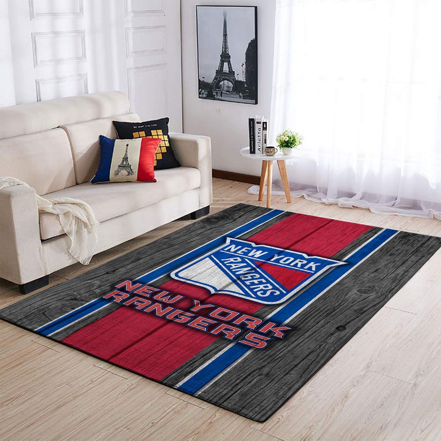 New York Rangers Nhl Team Logo Style Nice Gift Home Decor Rectangle Area Rug - Indoor Outdoor Rugs 1