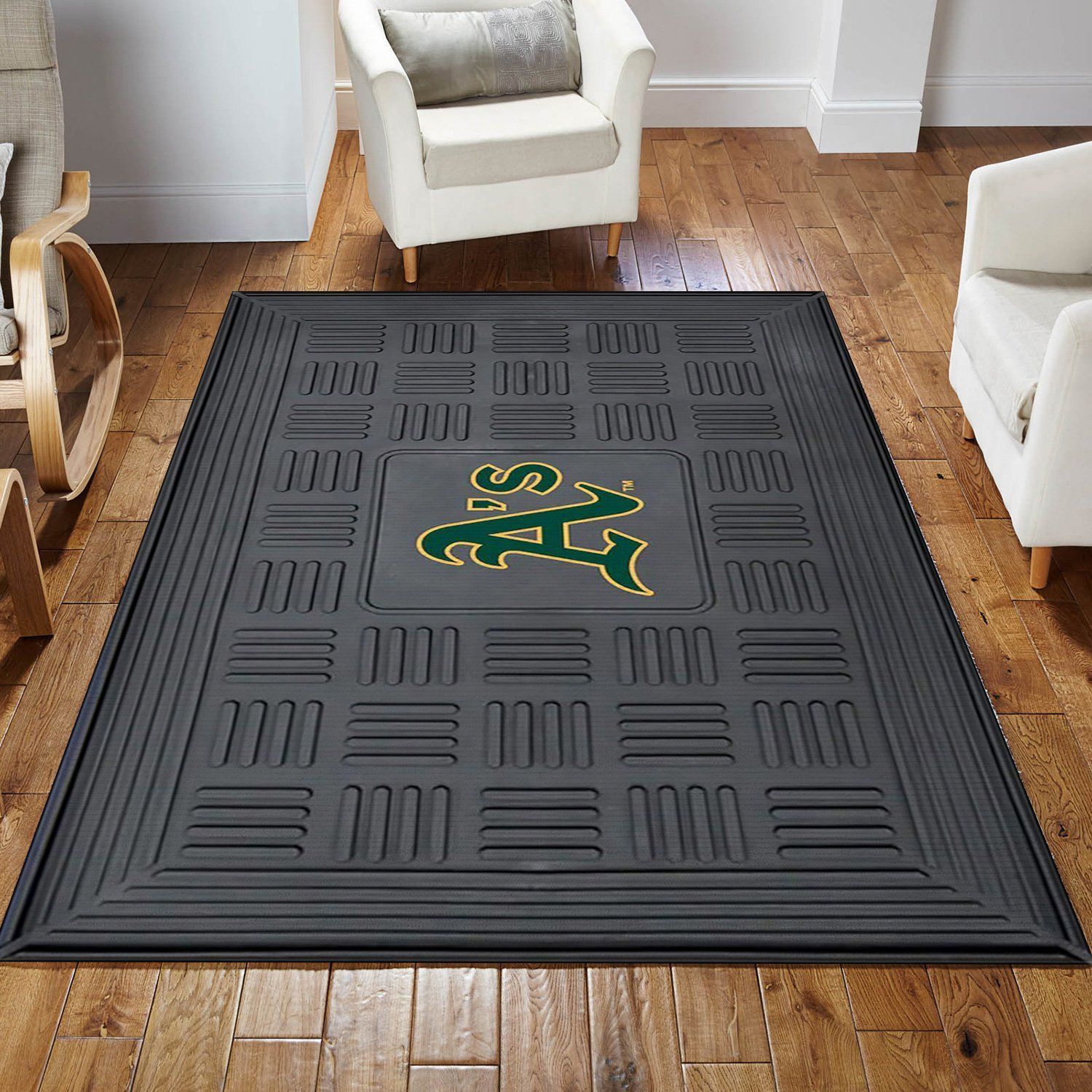 Oakland Athletics Medallion Area Rug For Christmas, Bedroom, Family Gift US Decor - Indoor Outdoor Rugs 3