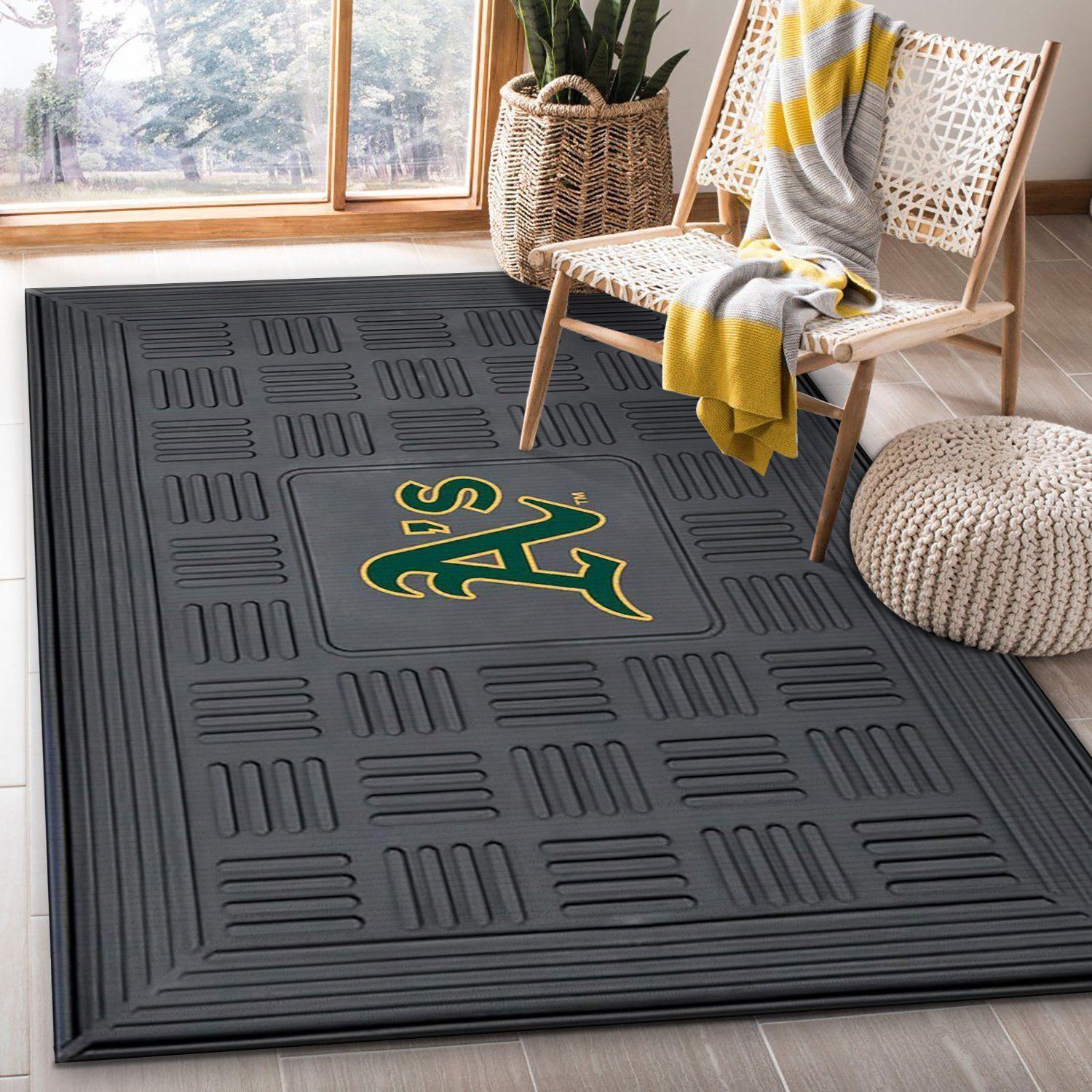 Oakland Athletics Medallion Area Rug For Christmas, Bedroom, Family Gift US Decor - Indoor Outdoor Rugs 1