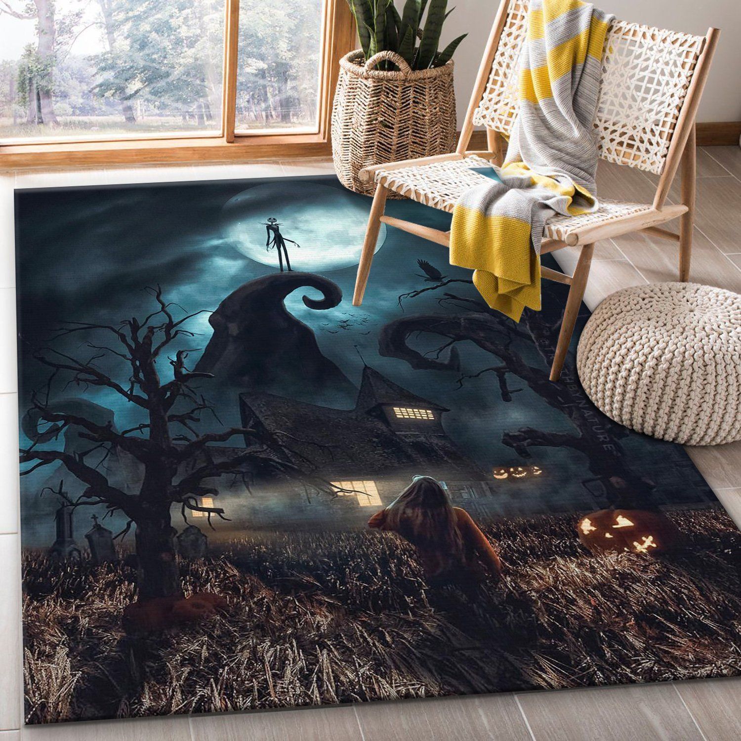 Nightmare Before Christmas Ver7 Area Rug For Christmas Bedroom Rug Family Gift US Decor - Indoor Outdoor Rugs 2