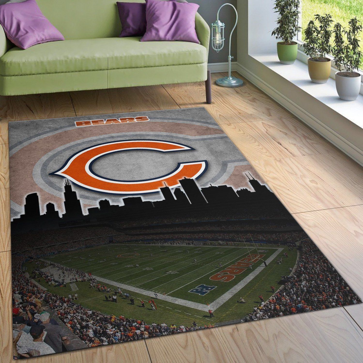 Chicago Bears NFL Rug Living Room Rug Home US Decor - Indoor Outdoor Rugs 3