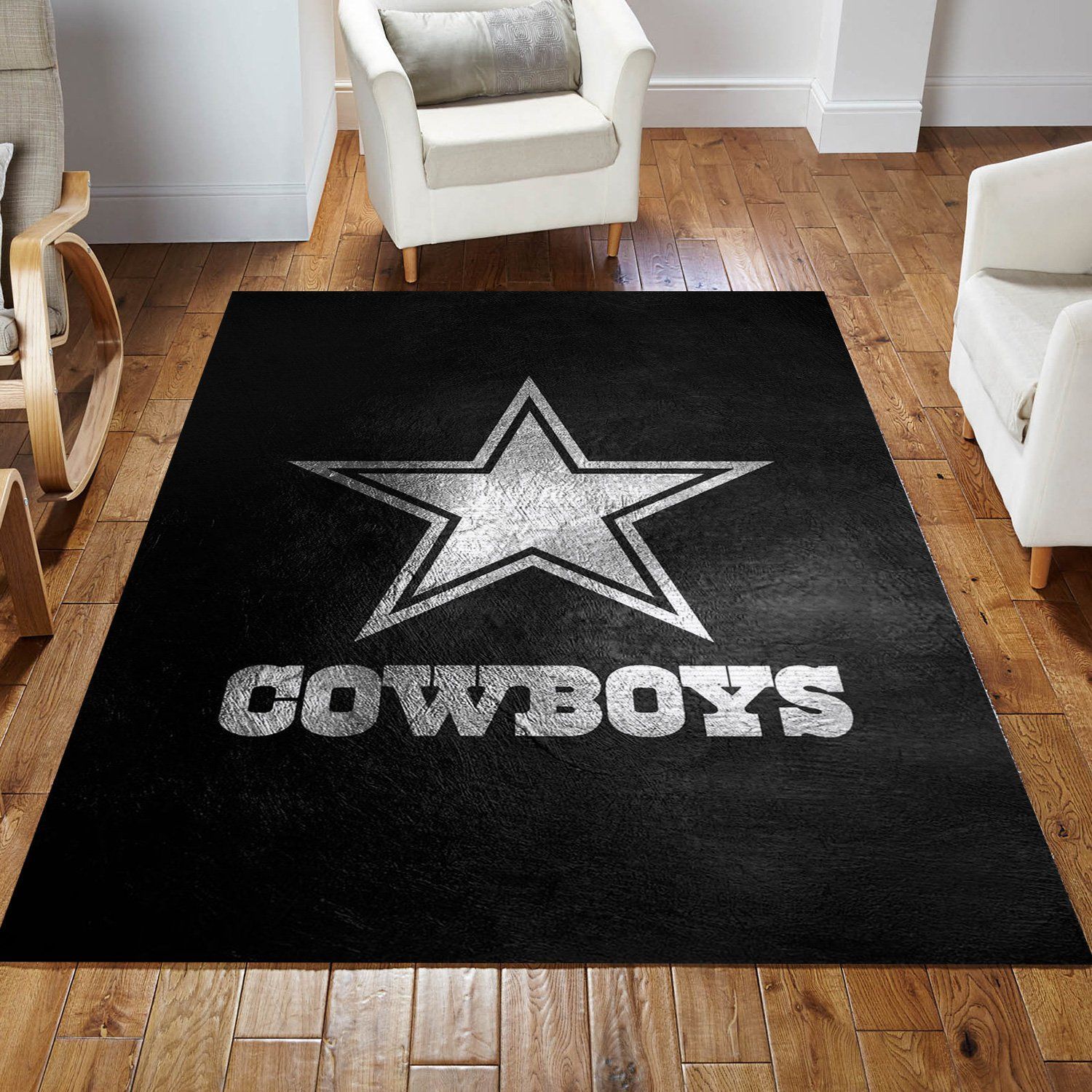 Dallas Cowboys Silver NFL Area Rug For Christmas, Kitchen Rug, Family Gift US Decor - Indoor Outdoor Rugs 3