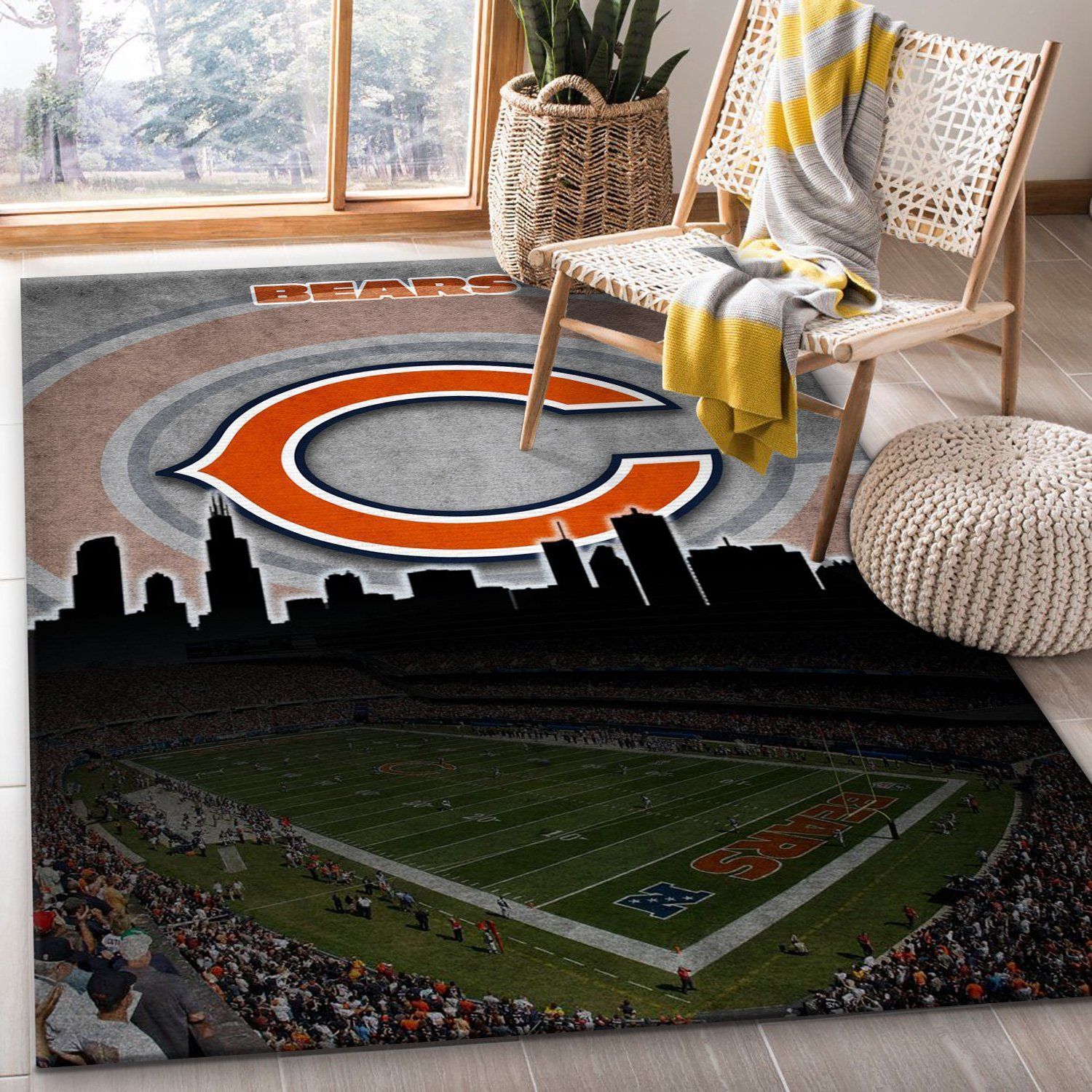 Chicago Bears NFL Rug Living Room Rug Home US Decor - Indoor Outdoor Rugs 1