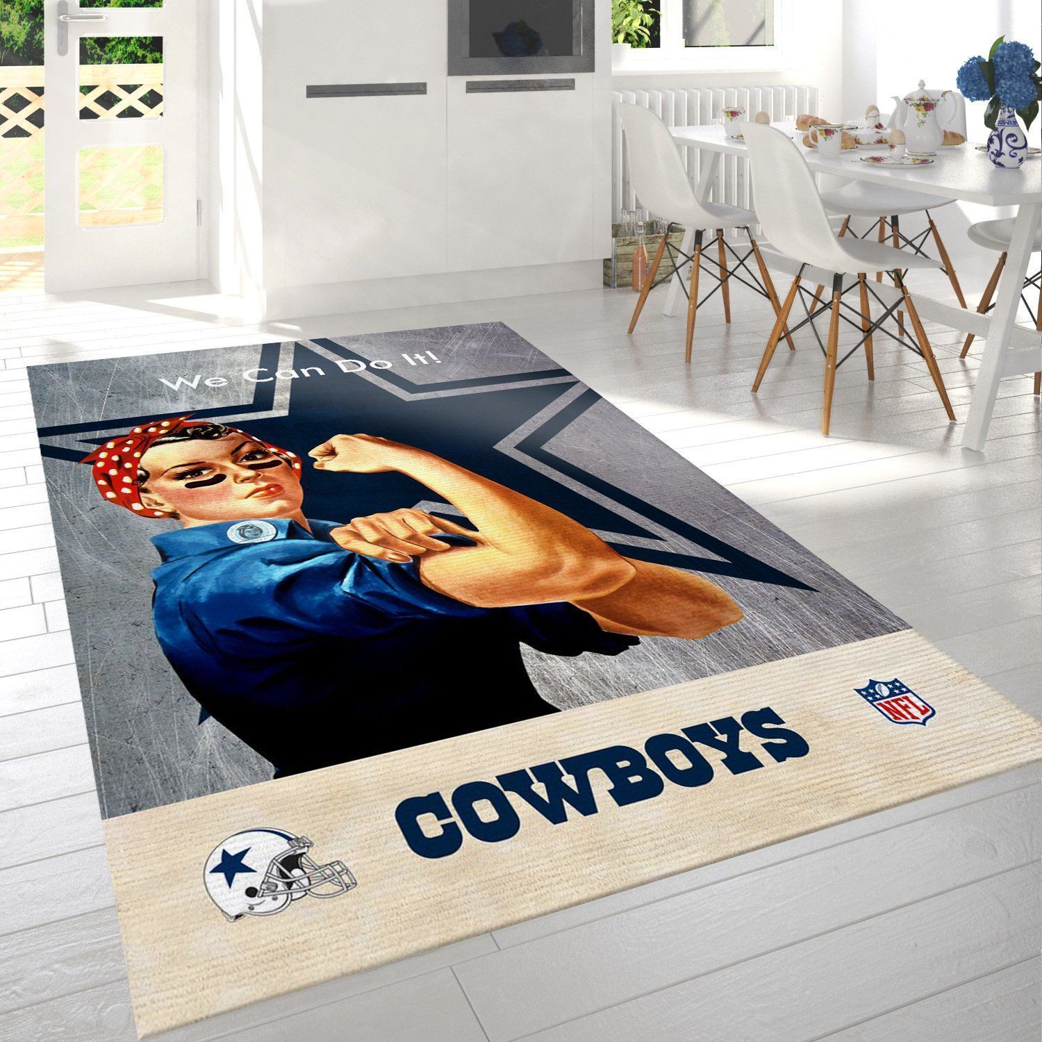 Dallas Cowboys Nfl Team Logo Rug Bedroom Rug Home Decor Floor Decor - Indoor Outdoor Rugs 1