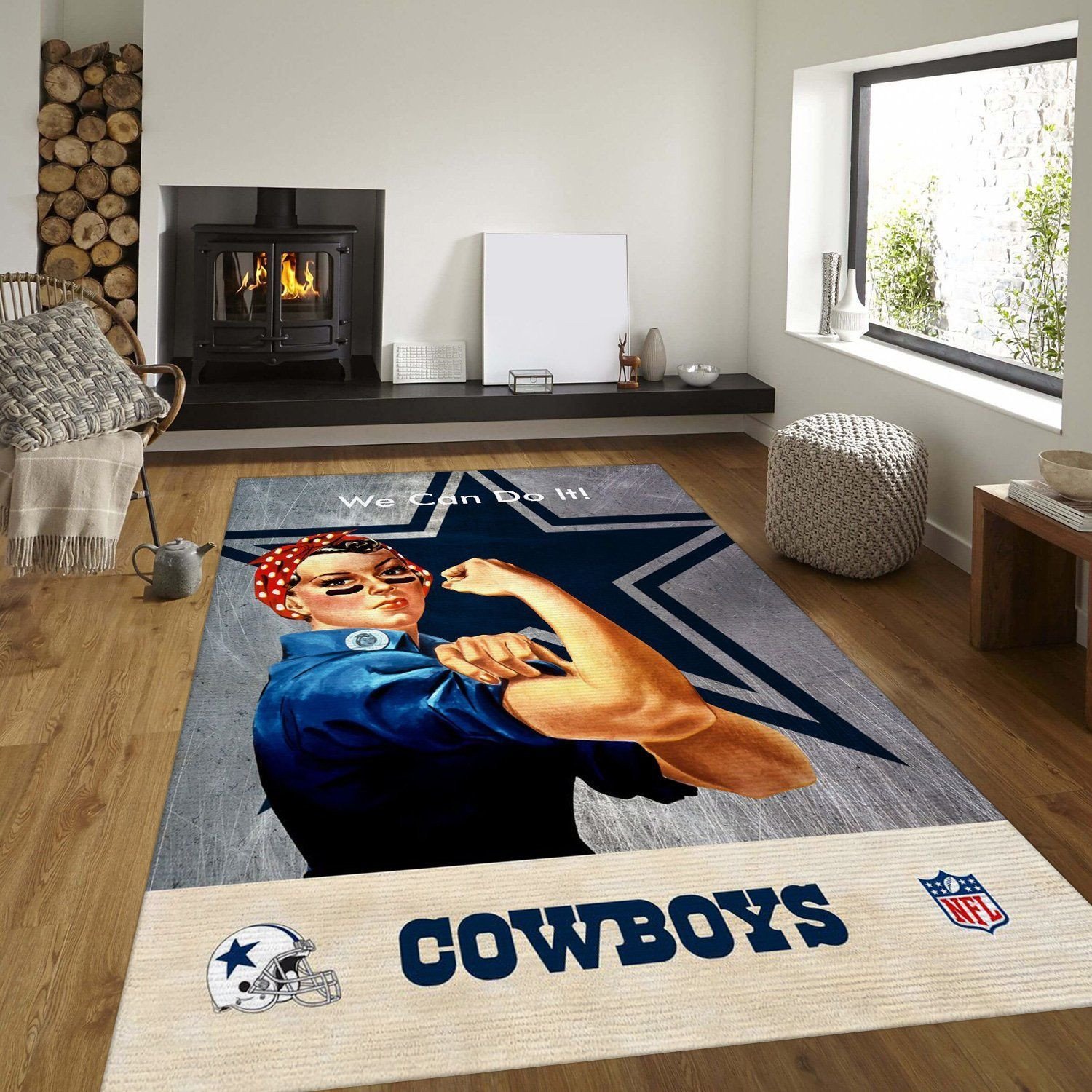 Dallas Cowboys Nfl Team Logo Rug Bedroom Rug Home Decor Floor Decor - Indoor Outdoor Rugs 3