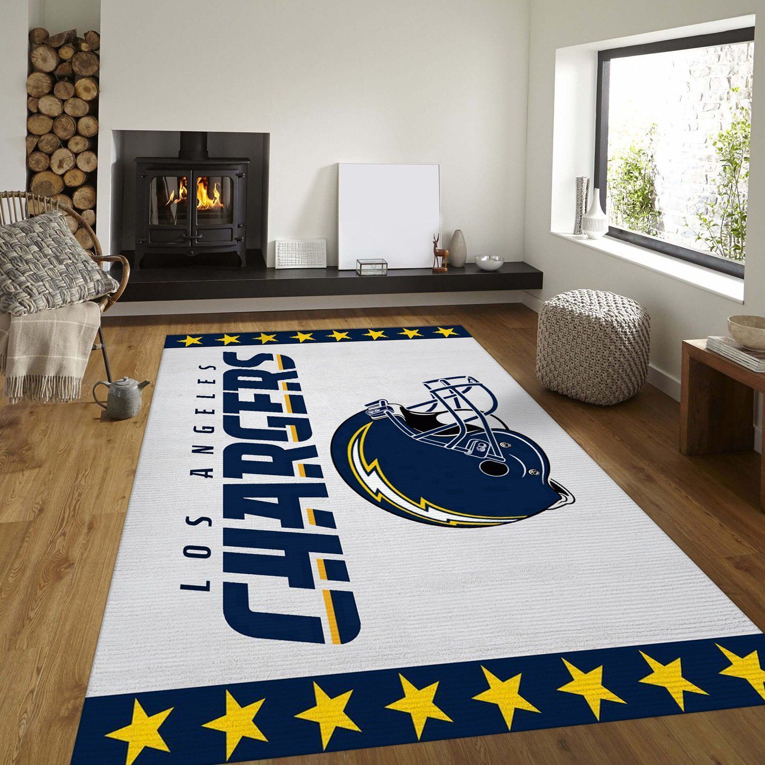 Los Angeles Chargers Nfl Logo Area Rug For Gift Living Room Rug Home Decor Floor Decor - Indoor Outdoor Rugs 3
