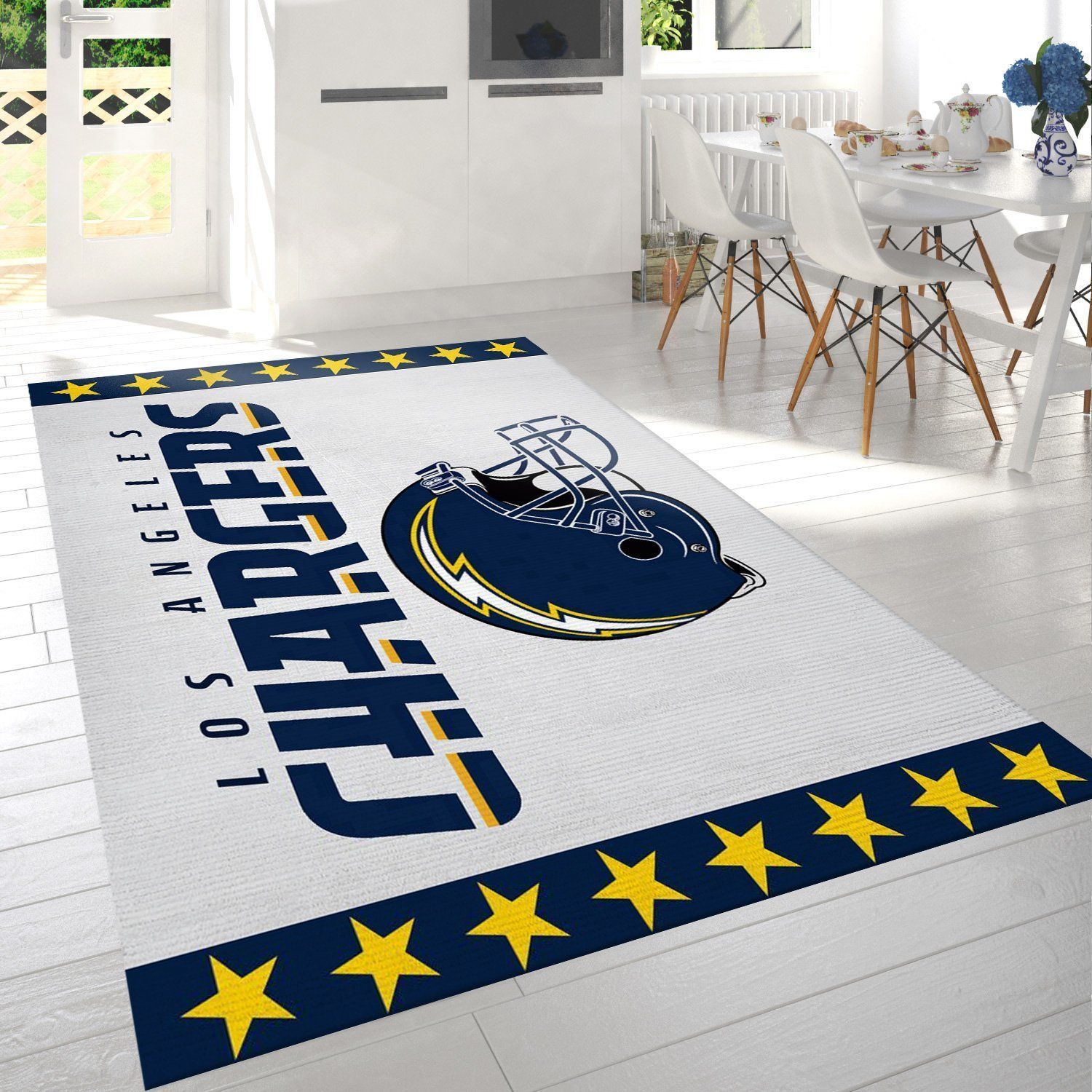 Los Angeles Chargers Nfl Logo Area Rug For Gift Living Room Rug Home Decor Floor Decor - Indoor Outdoor Rugs 1