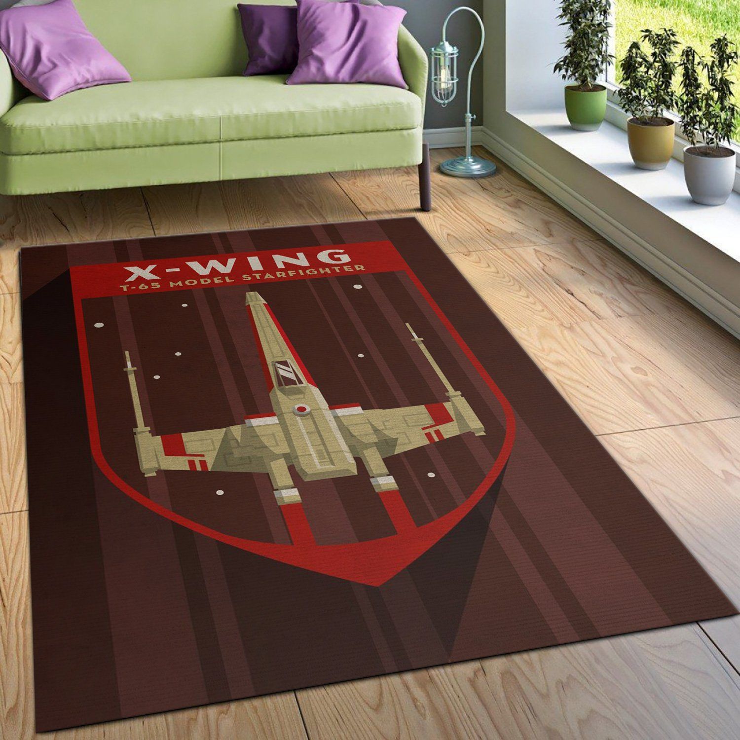 X Wing Star Wars Movie Rug Star Wars Badges Arts Rug Christmas Gift US Decor - Indoor Outdoor Rugs 2