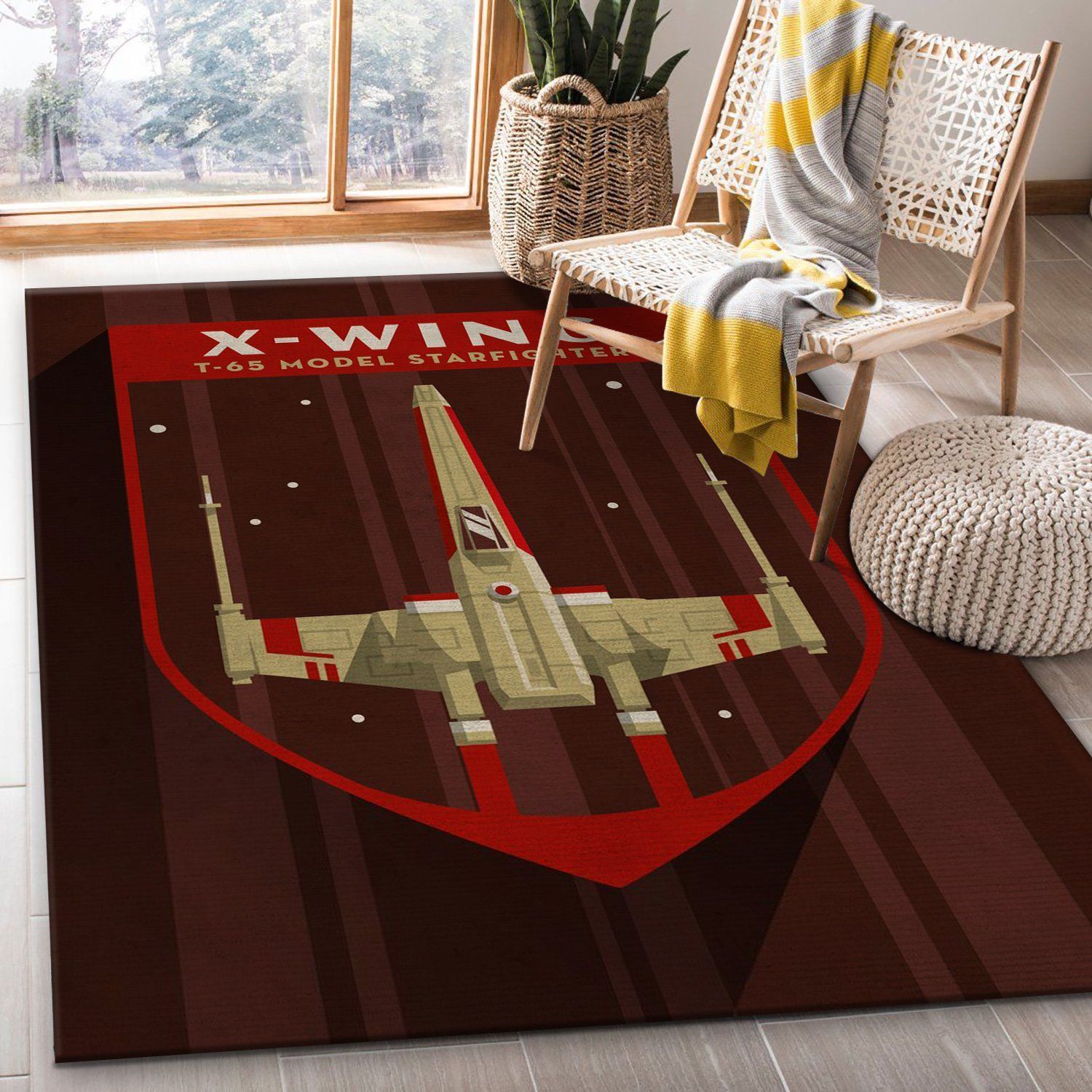 X Wing Star Wars Movie Rug Star Wars Badges Arts Rug Christmas Gift US Decor - Indoor Outdoor Rugs 1