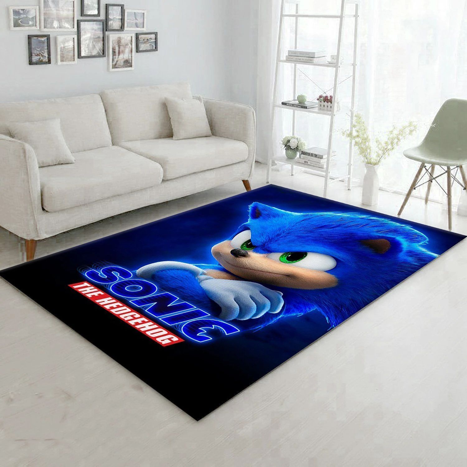 Sonic The Hedgehog Modeling Area Rug For Christmas, Living Room Rug, Home Decor - Indoor Outdoor Rugs 1