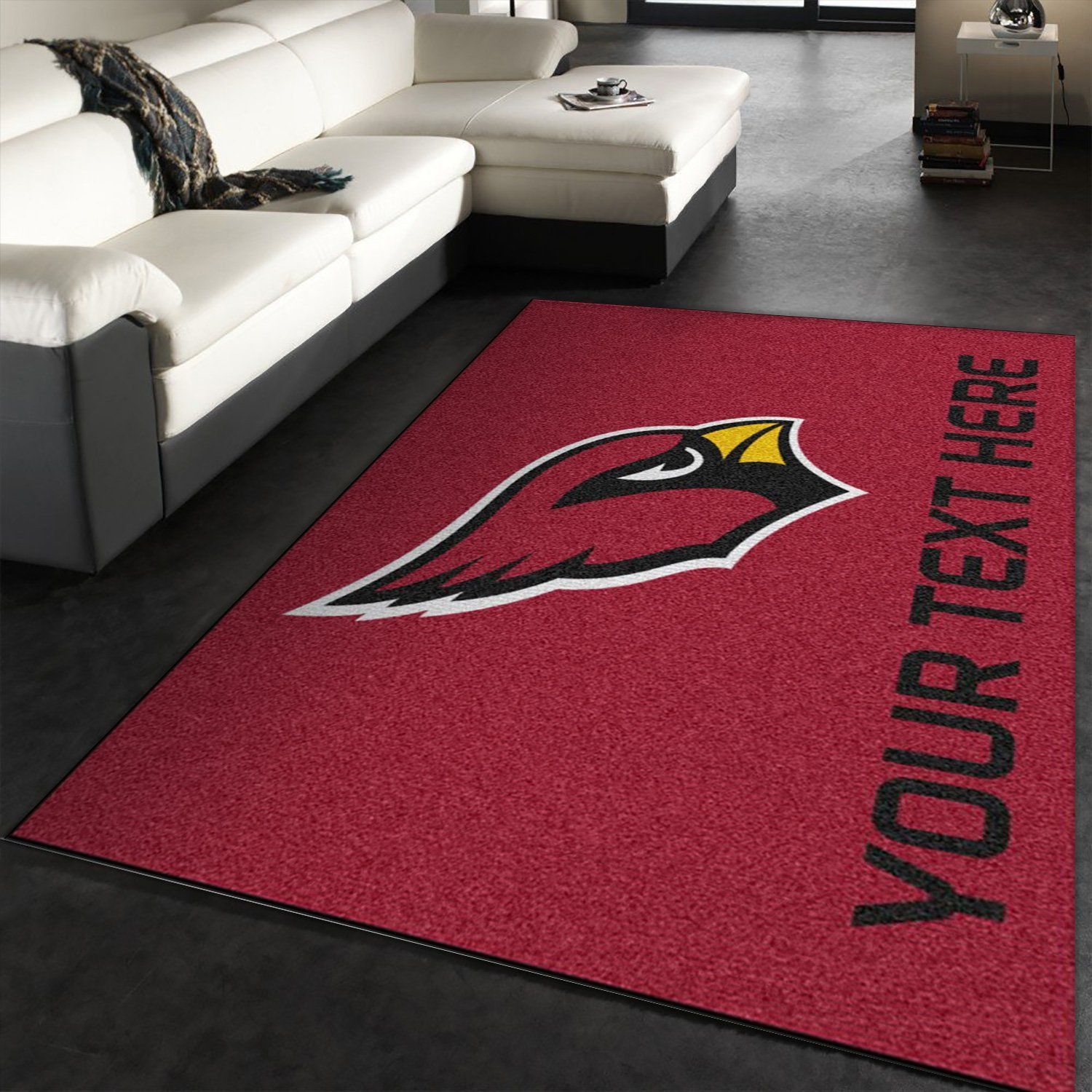 Customizable Arizona Cardinals Personalized Accent Rug NFL Area Rug For Christmas, Living Room Rug, Christmas Gift US Decor - Indoor Outdoor Rugs 1