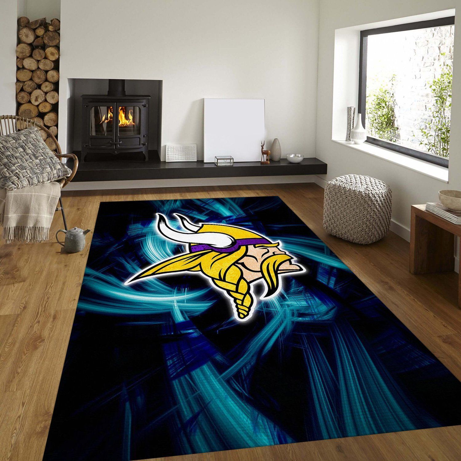 Minnesota Vikings Nfl Team Logo Rug Living Room Rug Home US Decor - Indoor Outdoor Rugs 3