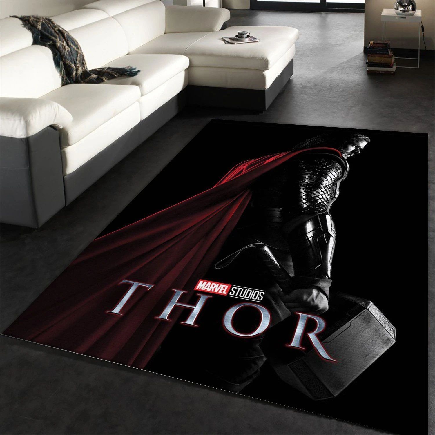 Thor Movie Area Rug Carpet, Living room and bedroom Rug, US Gift Decor - Indoor Outdoor Rugs 1