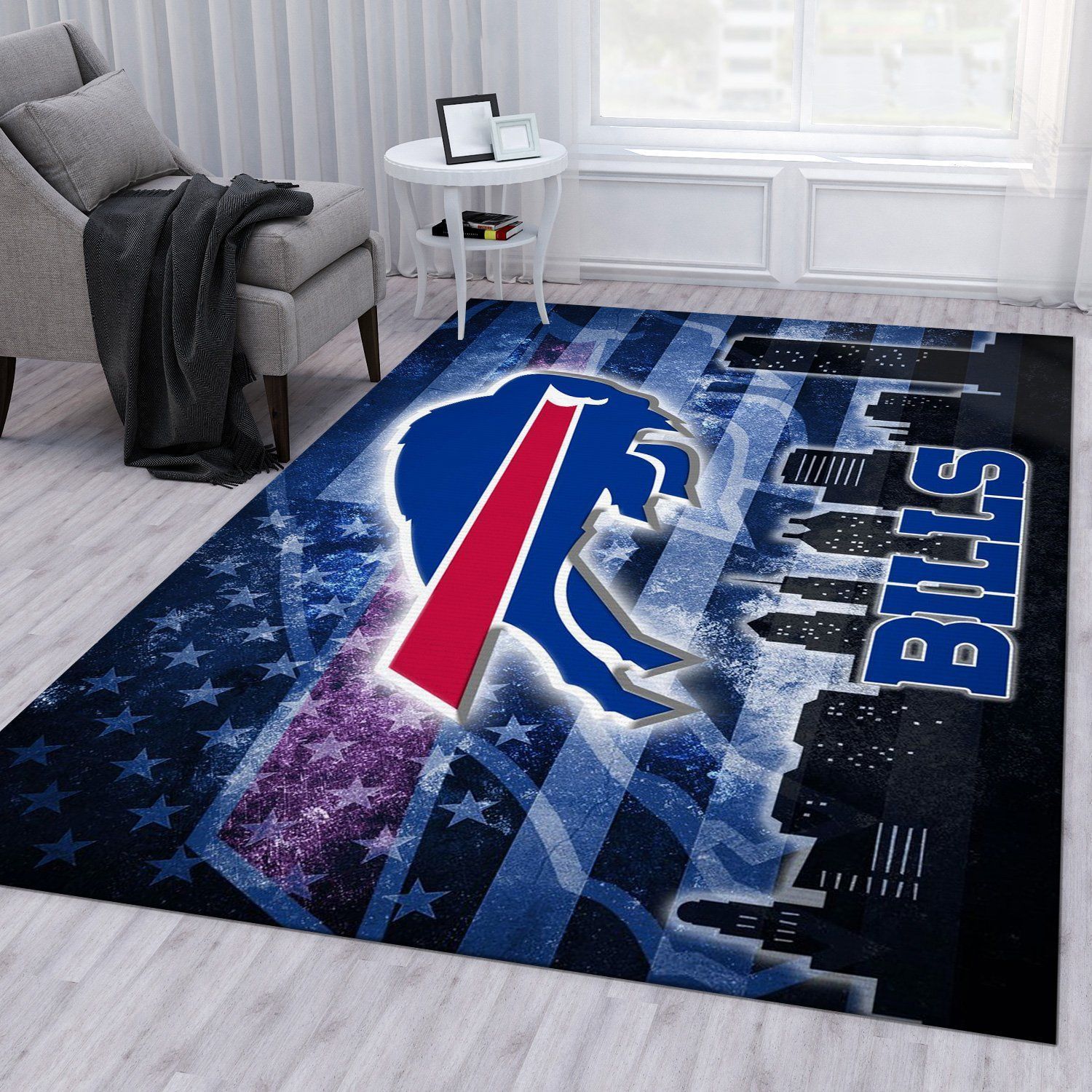Buffalo Bills NFL Area Rug Bedroom Rug US Gift Decor - Indoor Outdoor Rugs 1