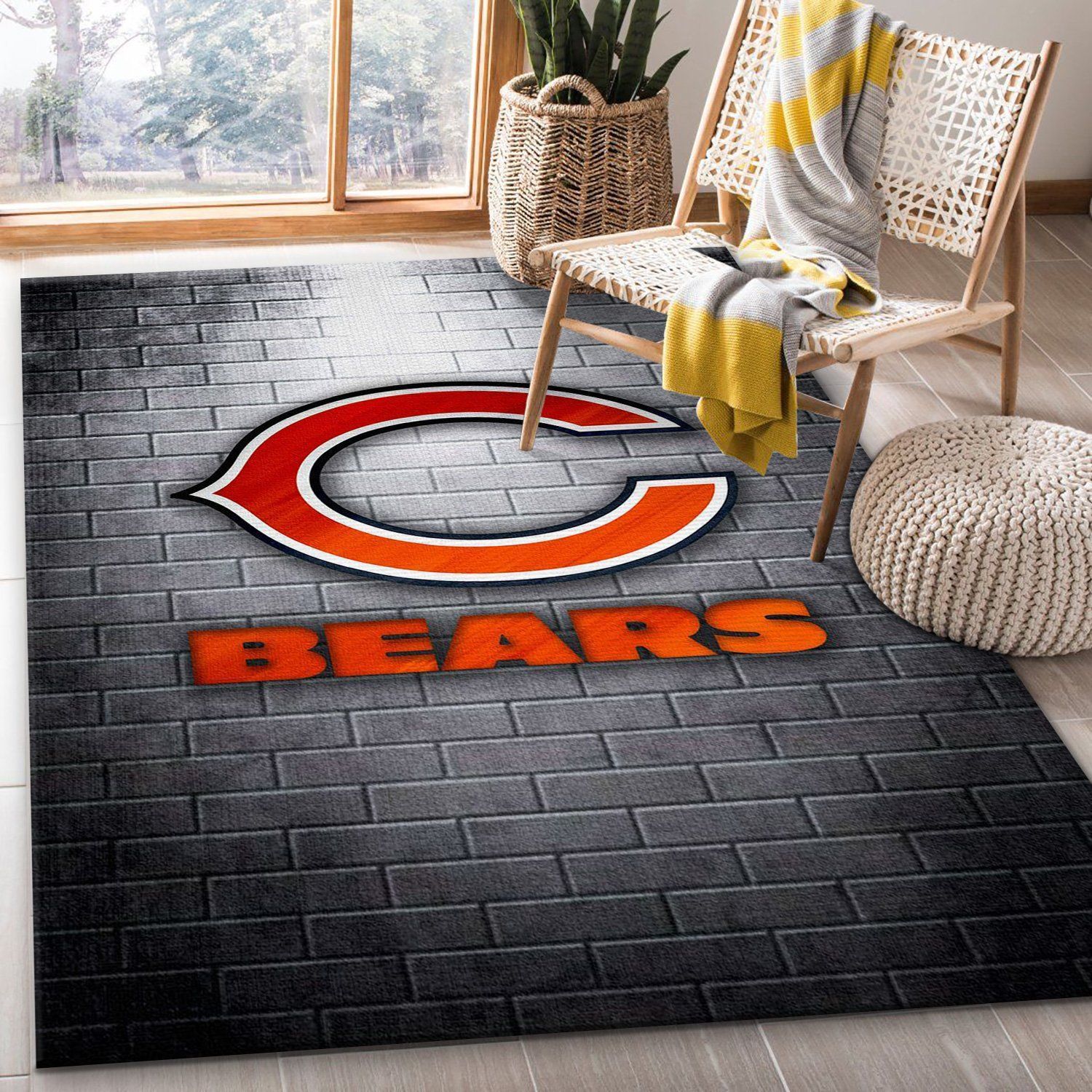 Chicago Bears Nfl Area Rug Bedroom Rug Home US Decor - Indoor Outdoor Rugs 2