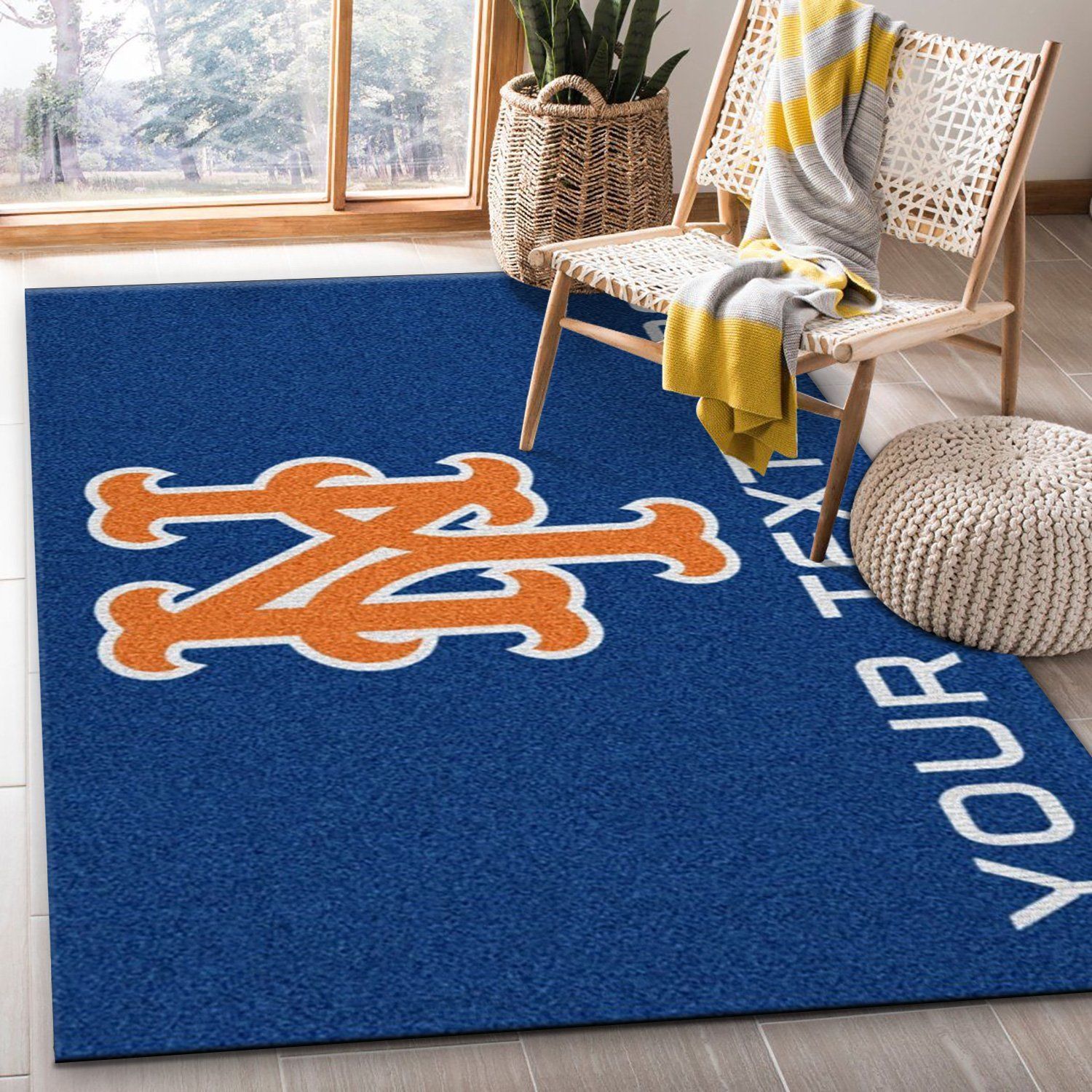 Customizable New York Mets Personalized Accent Rug Area Rug Carpet, Kitchen Rug, Home Decor Floor Decor - Indoor Outdoor Rugs 2