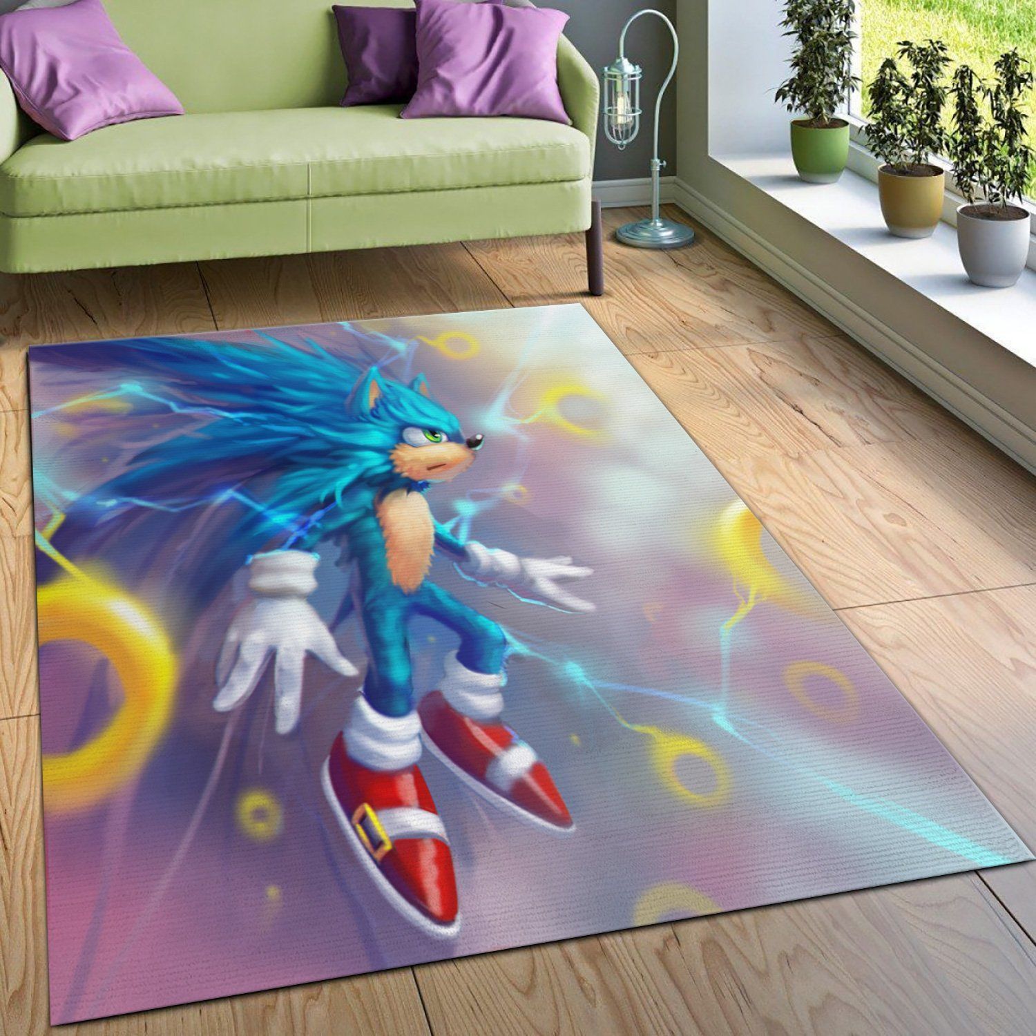 Sonic The Hedgehog Area Rug For Christmas, Living Room Rug, US Gift Decor - Indoor Outdoor Rugs 3