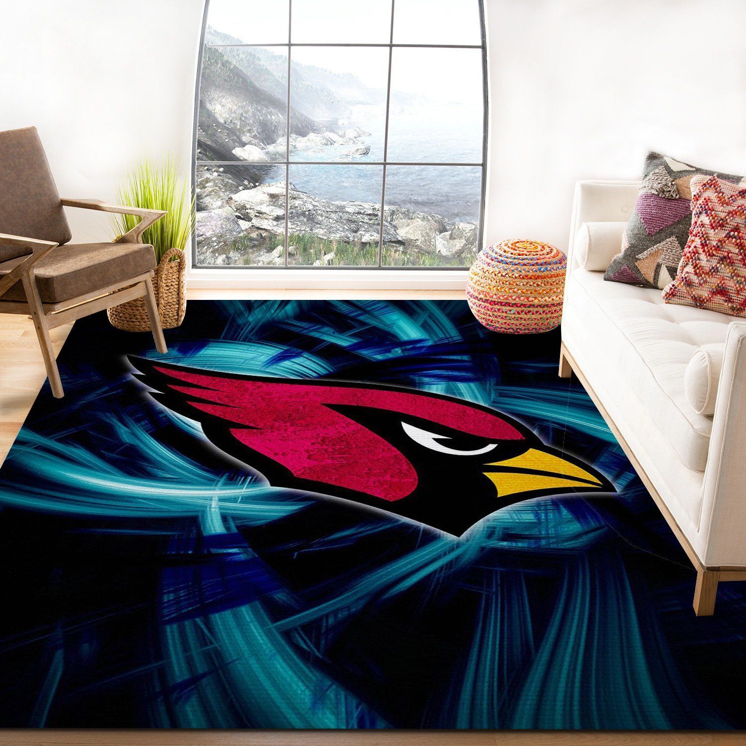 Arizona Cardinals Nfl Team Logo Rug Living Room Rug Home Decor Floor Decor - Indoor Outdoor Rugs 2