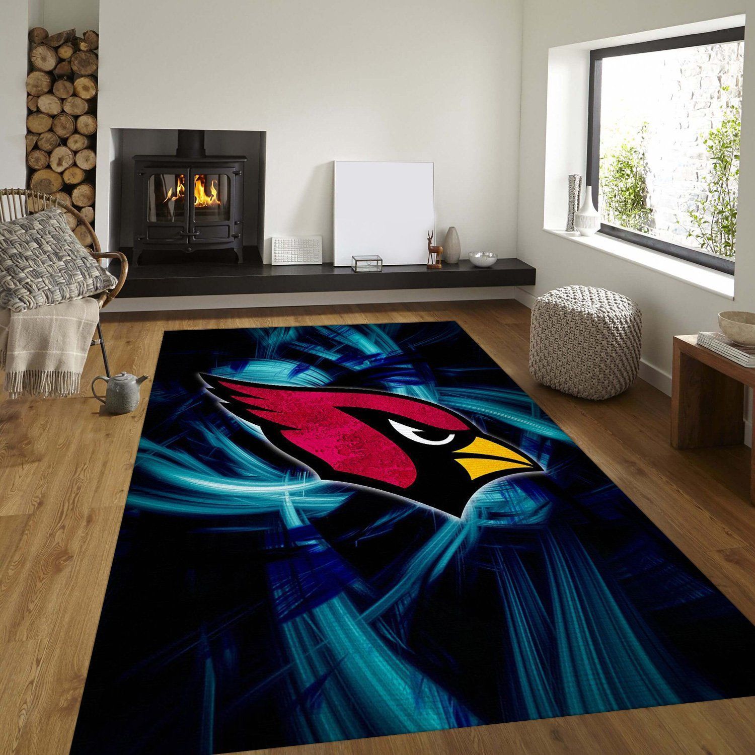 Arizona Cardinals Nfl Team Logo Rug Living Room Rug Home Decor Floor Decor - Indoor Outdoor Rugs 3
