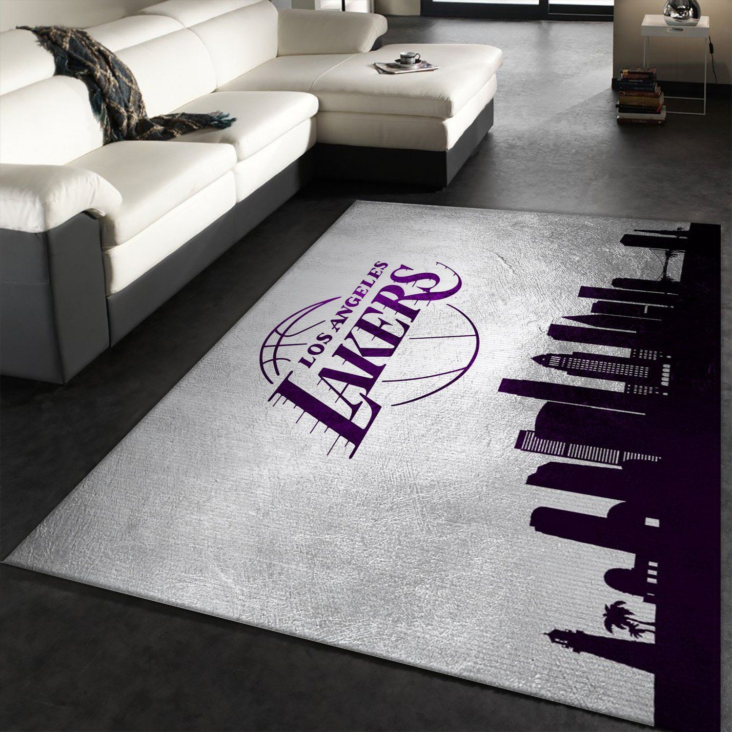 Los Angeles Lakers Skyline Area Rug Carpet, Living Room Rug, Home US Decor - Indoor Outdoor Rugs 1