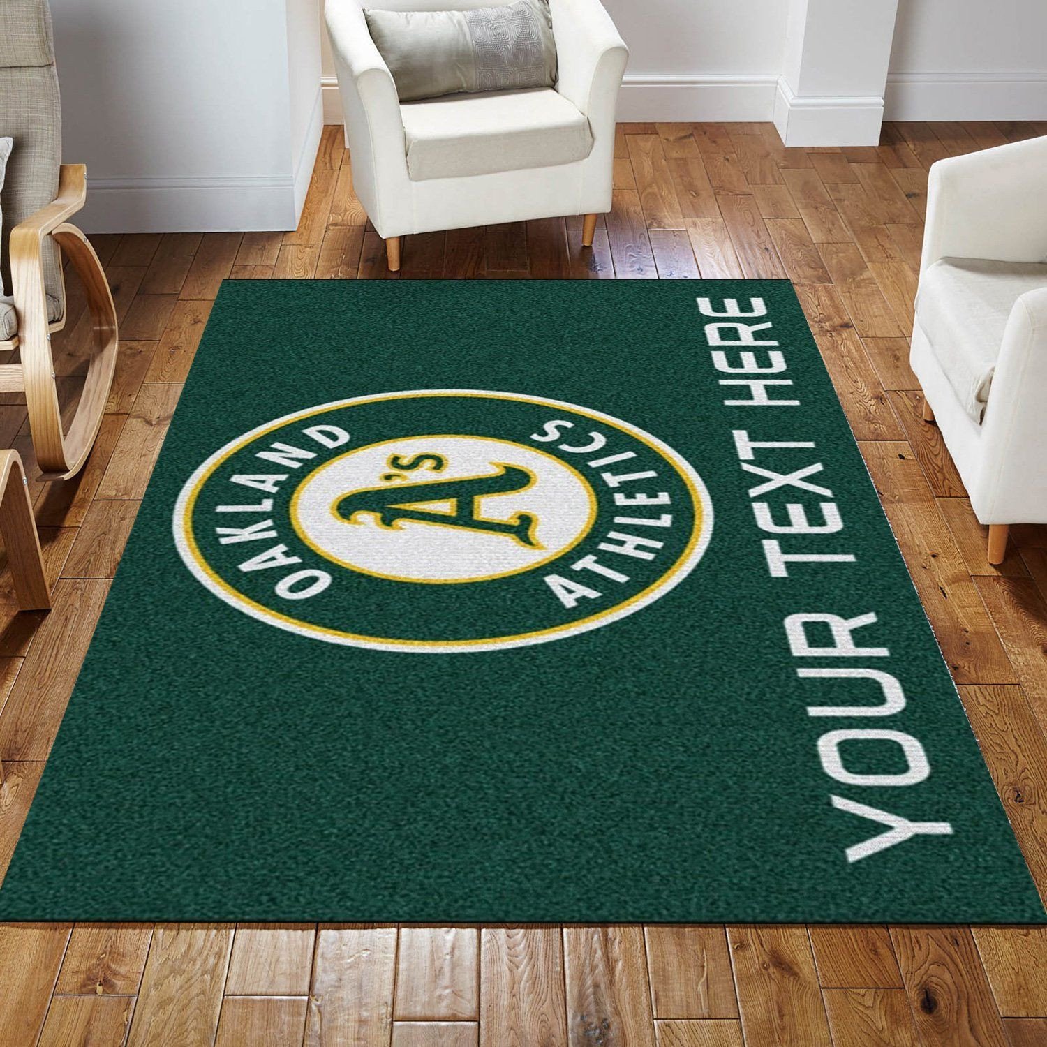 Customizable Oakland Athletics Personalized Accent Rug Area Rug Carpet, Kitchen Rug, Home US Decor - Indoor Outdoor Rugs 3