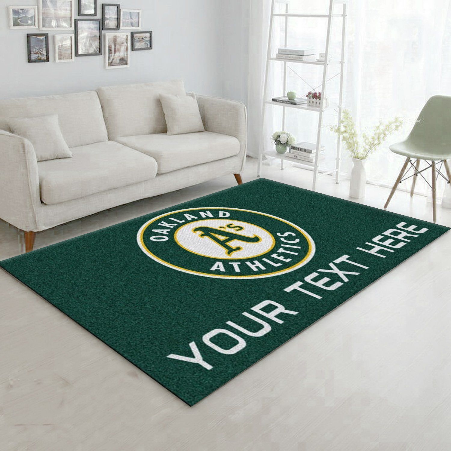 Customizable Oakland Athletics Personalized Accent Rug Area Rug Carpet, Kitchen Rug, Home US Decor - Indoor Outdoor Rugs 2