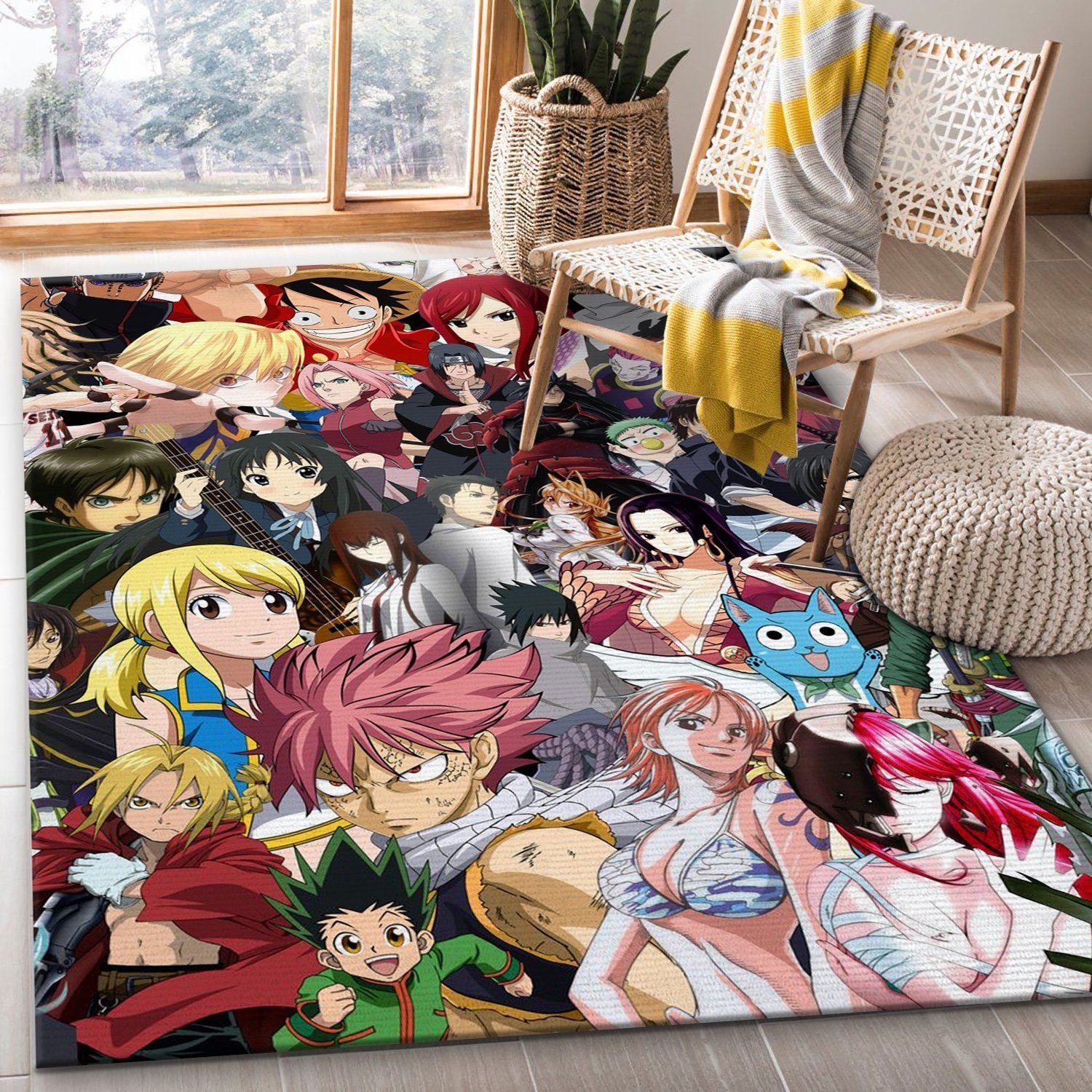 All Characters Anime Manga Crossover Area Rug Bedroom Rug Home US Decor - Indoor Outdoor Rugs 2