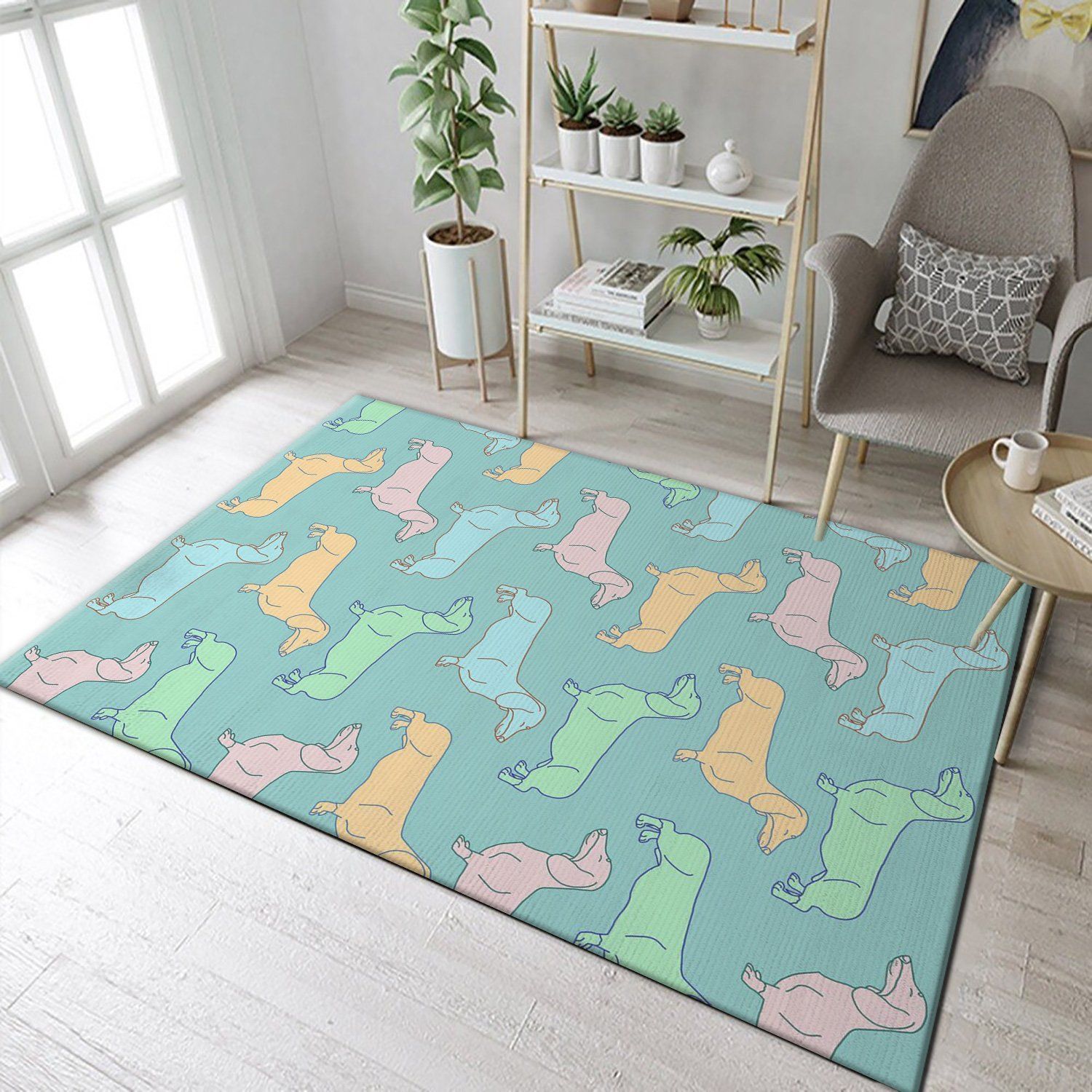 Colorful Dachshund Dogs Area Rug For Christmas, Gift for fans, Christmas Gift US Decor - Indoor Outdoor Rugs 1