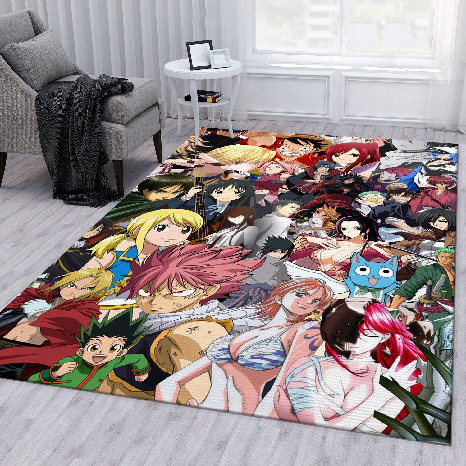All Characters Anime Manga Crossover Area Rug Bedroom Rug Home US Decor - Indoor Outdoor Rugs 1