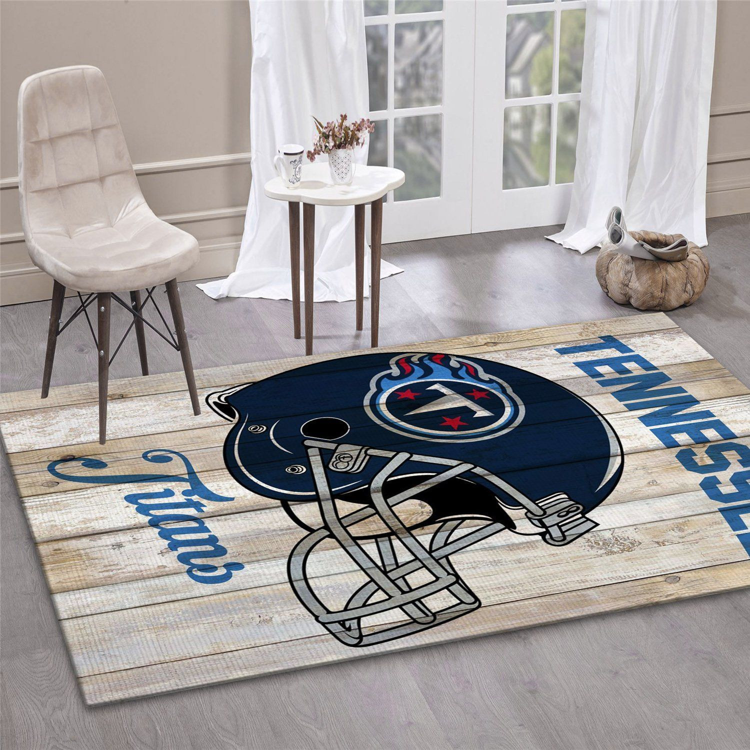Tennessee Titans Blue Nfl Rug Living Room Rug Home US Decor - Indoor Outdoor Rugs 3