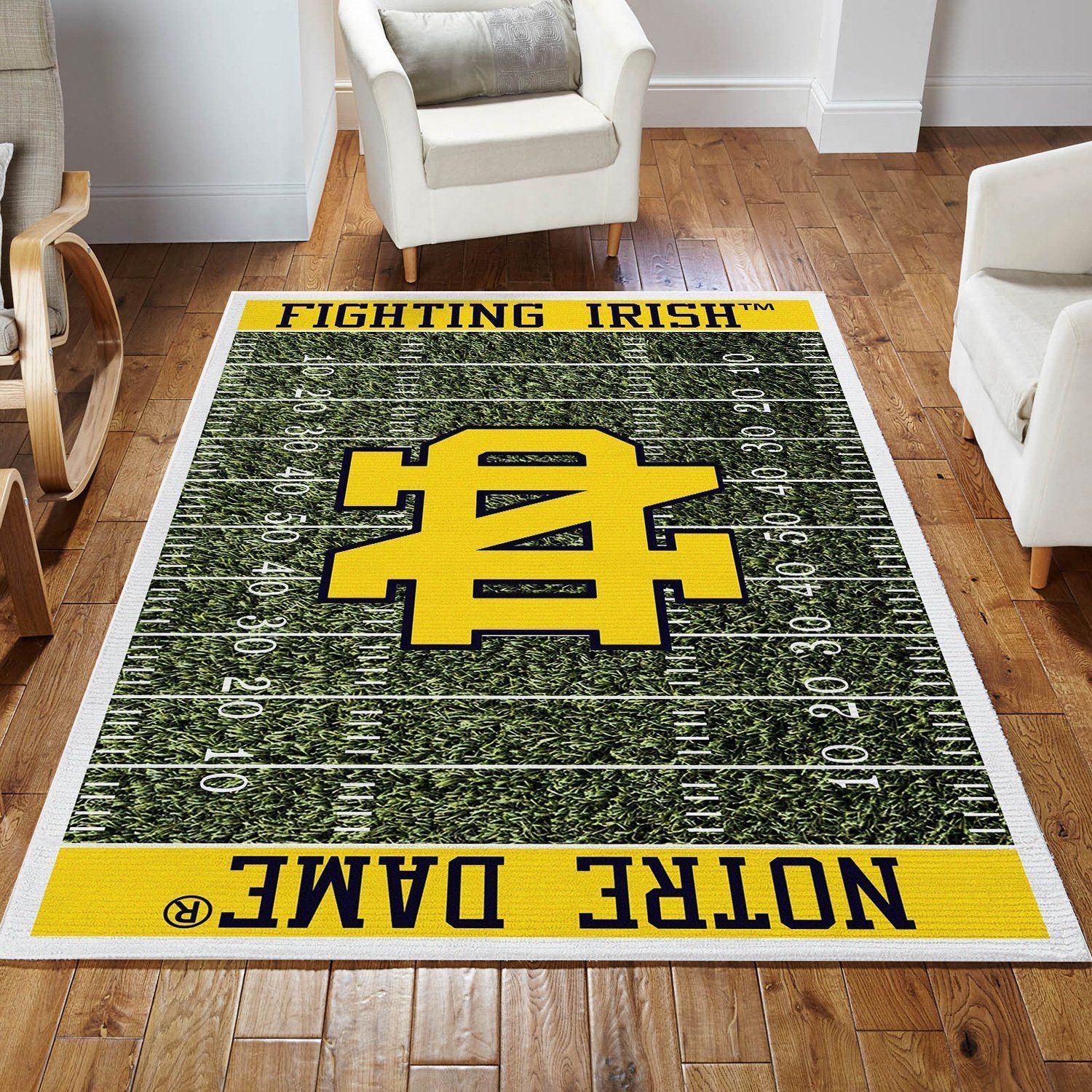 Nfl Football Fans Notre Dame Fighting Irish Home Field Area Rug Sport Home Decor - Indoor Outdoor Rugs 3