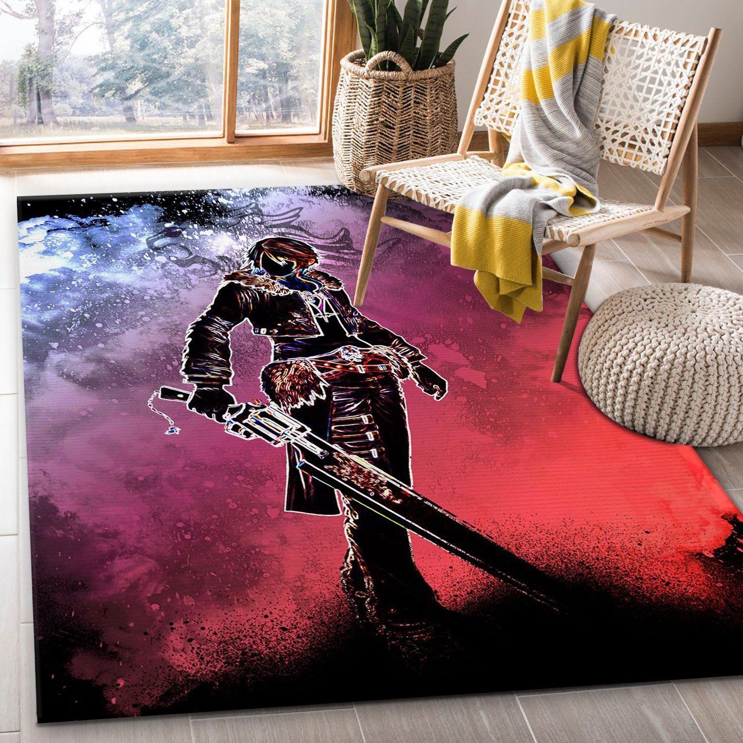 Soul Of The Gunblade Anime Hero Area Rug, Gift for fans, Christmas Gift US Decor - Indoor Outdoor Rugs 1
