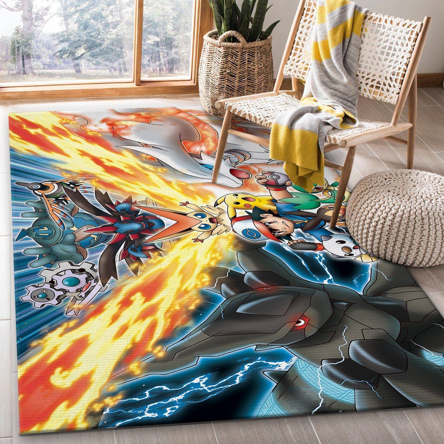 Pokemon Family Anime Movies Area Rugs Living Room Carpet FN031206 Local Brands Floor Decor The US Decor - Indoor Outdoor Rugs 1