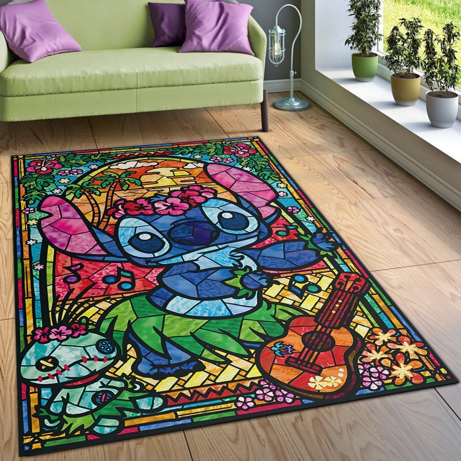 Lilo and Stitch Disney rug Floor Decor The US Decor - Indoor Outdoor Rugs 3