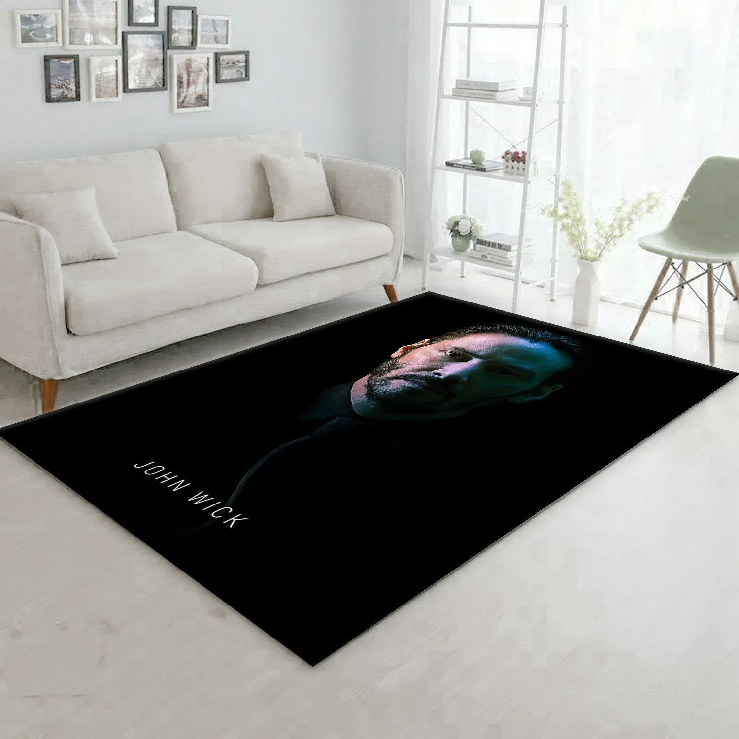 John Wick Area Rug Art Painting Movie Rugs Family Gift US Decor - Indoor Outdoor Rugs 3