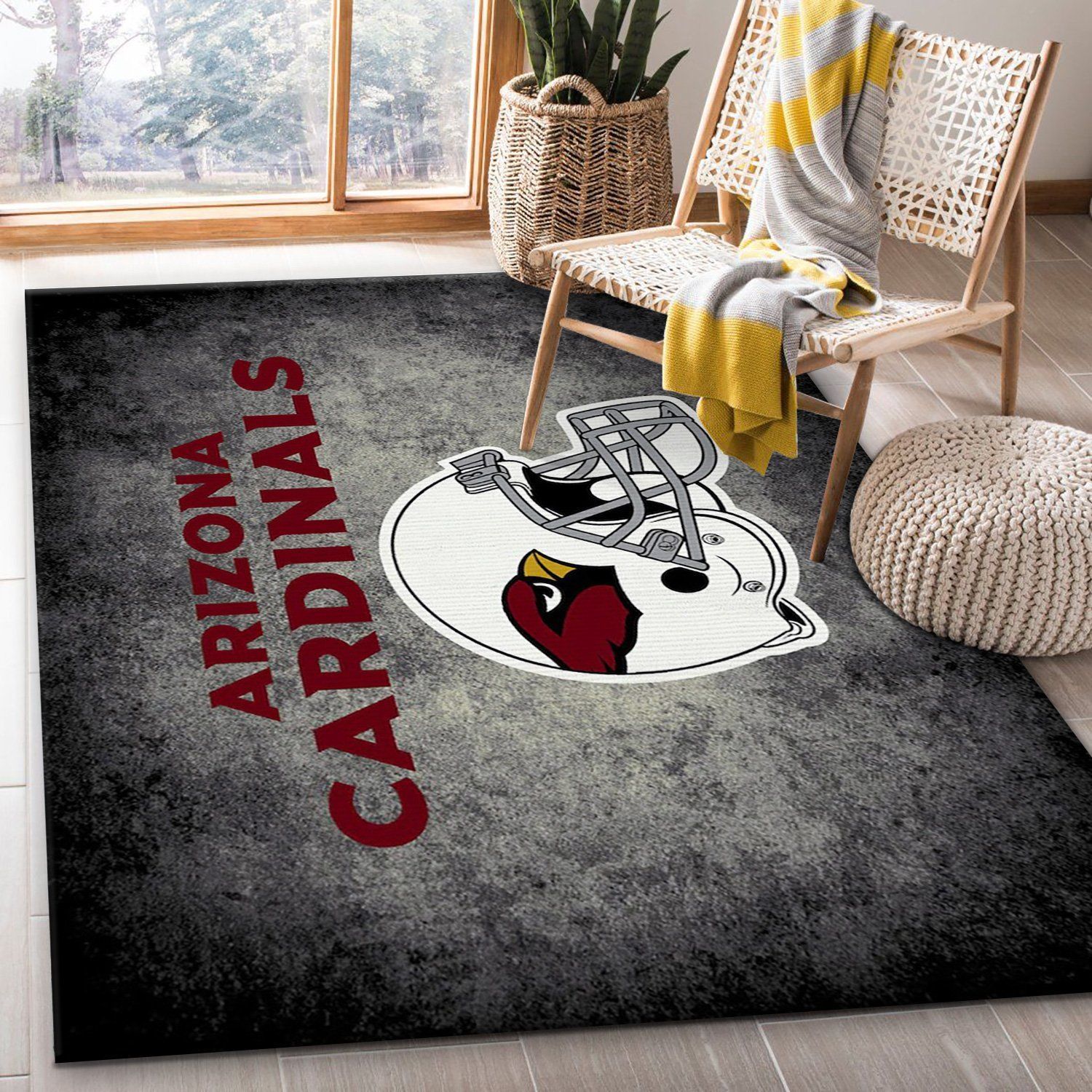 Arizona Cardinals Imperial Distressed Rug NFL Team Logos Area Rug, Living room and bedroom Rug, US Gift Decor - Indoor Outdoor Rugs 2
