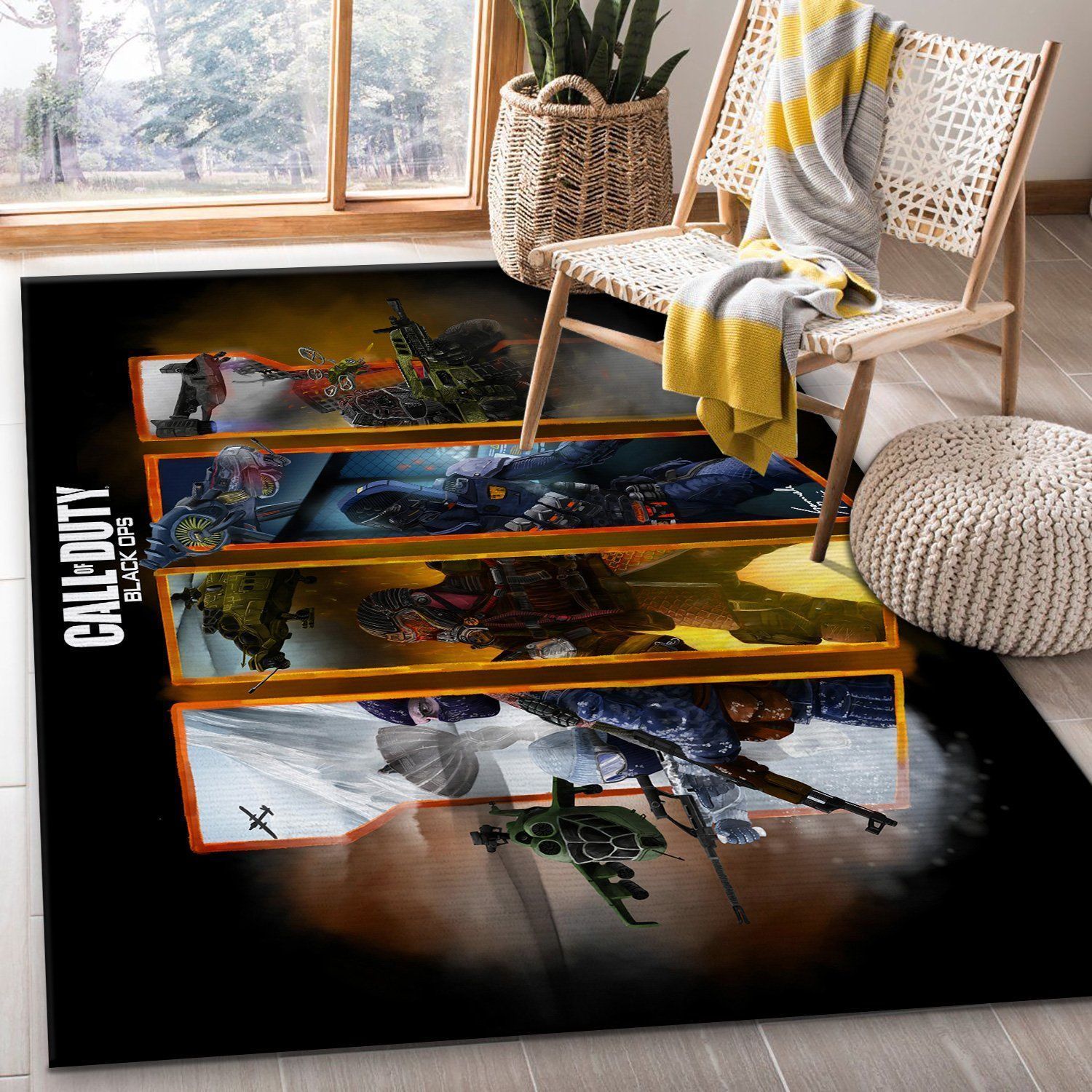 Call Of Duty Black Ops First Strike Area Rugs Living Room Carpet Floor Decor - Indoor Outdoor Rugs 1