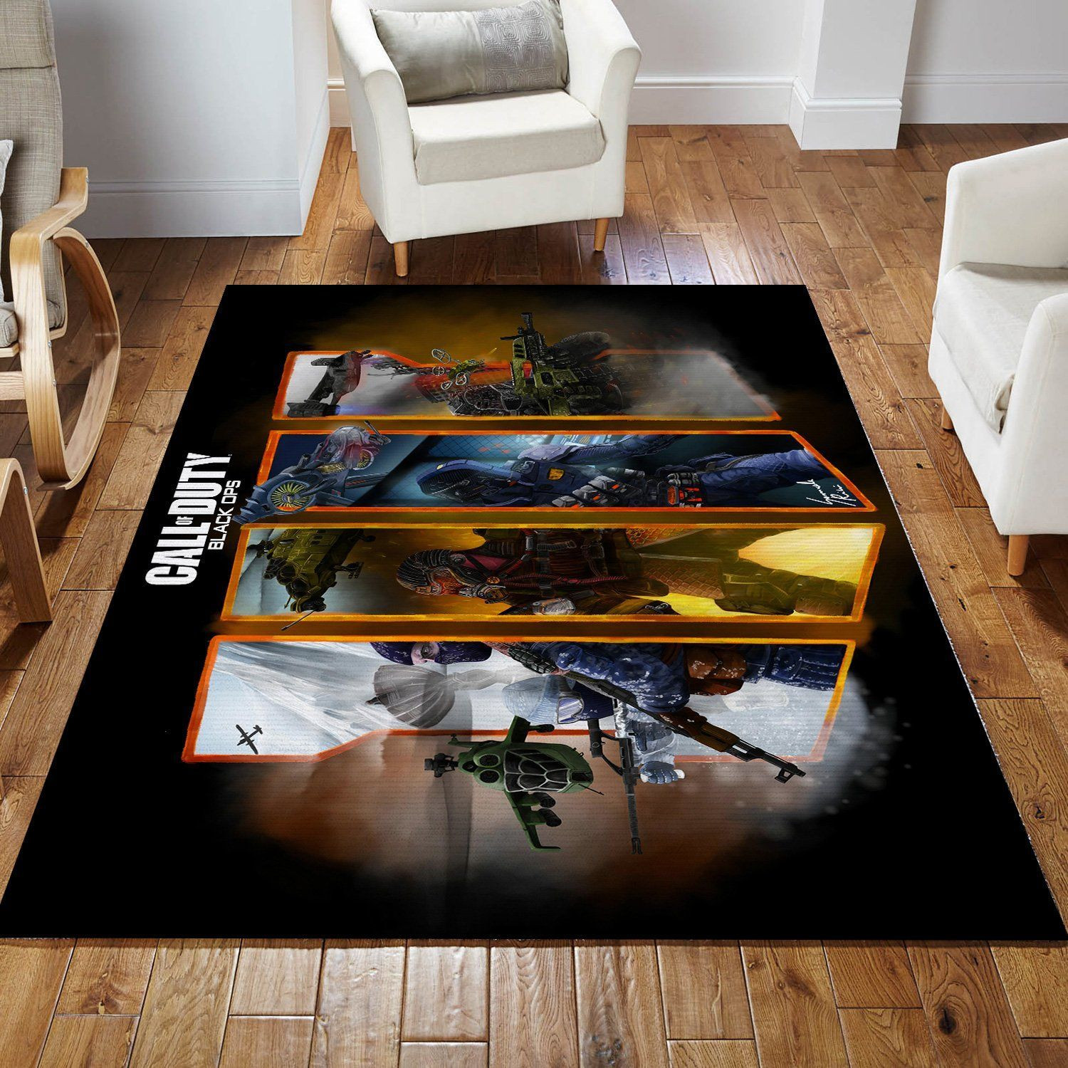 Call Of Duty Black Ops First Strike Area Rugs Living Room Carpet Floor Decor - Indoor Outdoor Rugs 3