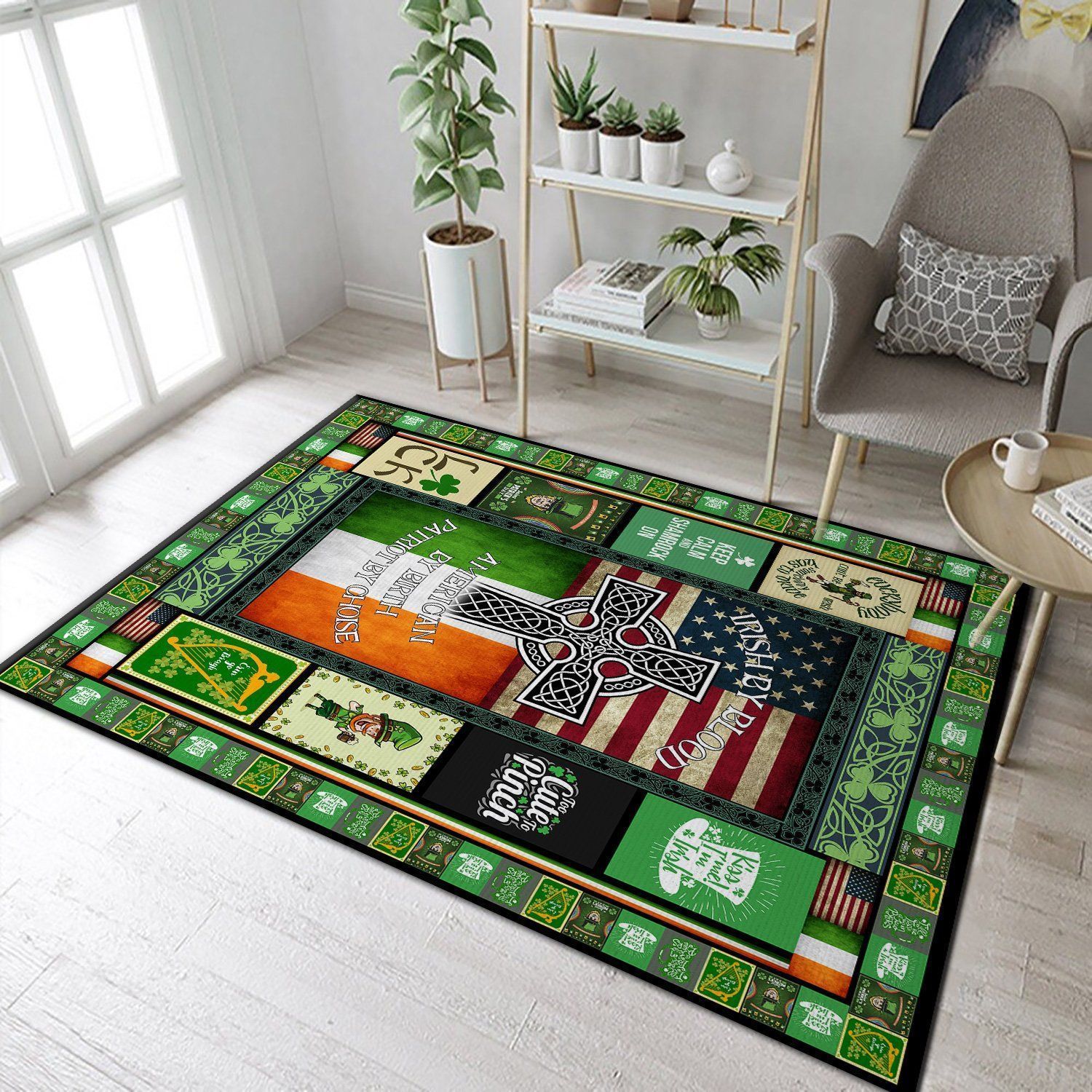 IRISH BY BLOOD AMERICAN BY BIRTH Area Rugs Living Room Carpet IR1401 Local Brands Floor Decor The US Decor - Indoor Outdoor Rugs 1