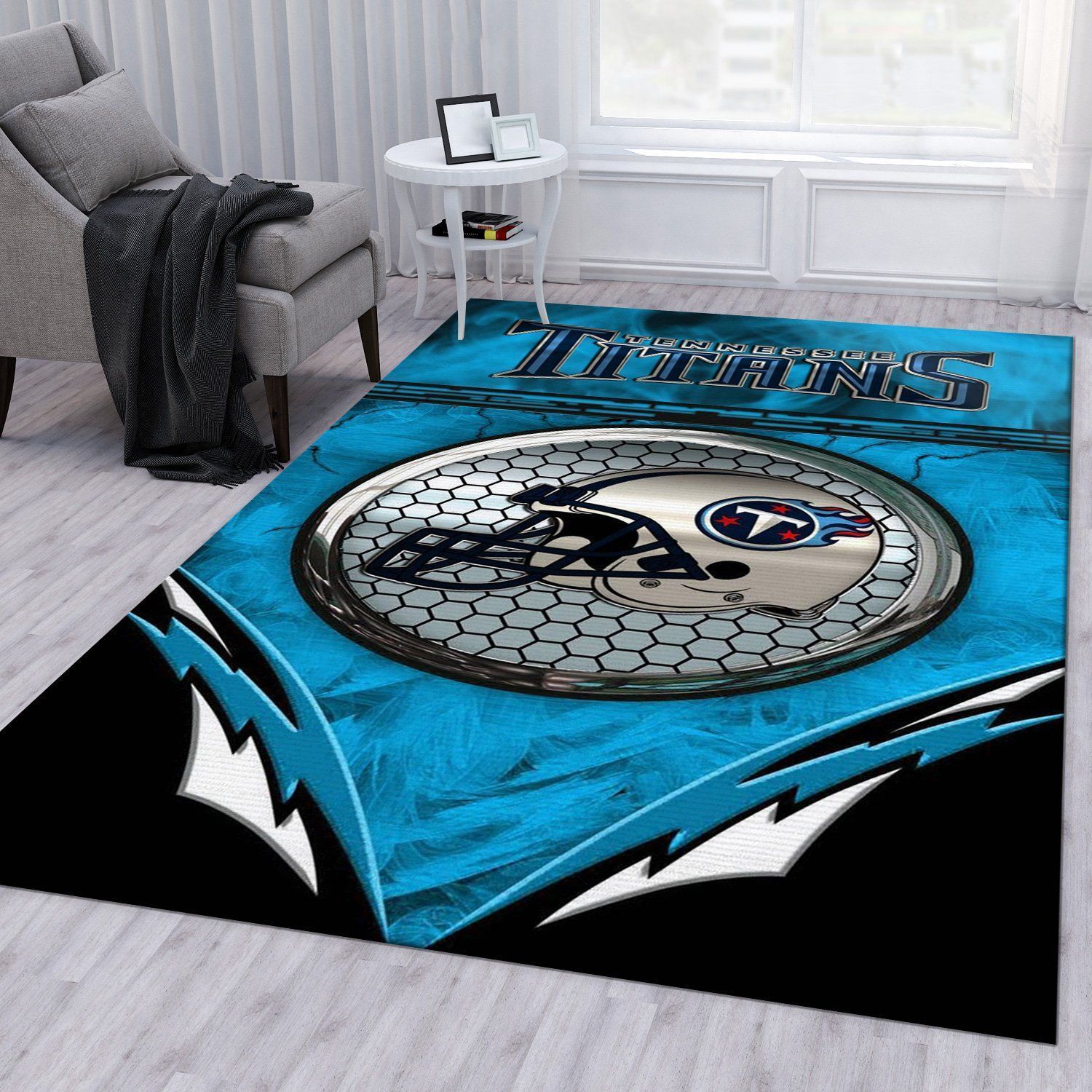 Tennessee Titans 2 NFL Christmas Gift Rug Living Room Rug Home Decor Floor Decor - Indoor Outdoor Rugs 1