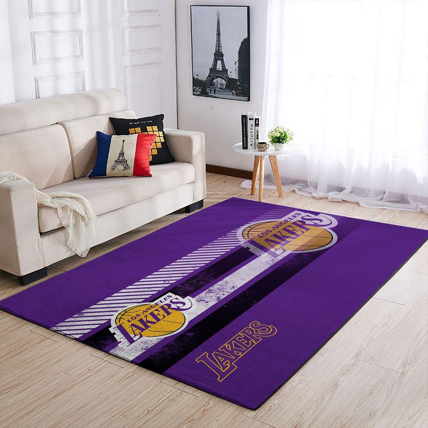 Los Angeles Lakers Nba Team Logo Nice Gift Home Decor Rectangle Area Rug - Indoor Outdoor Rugs 2