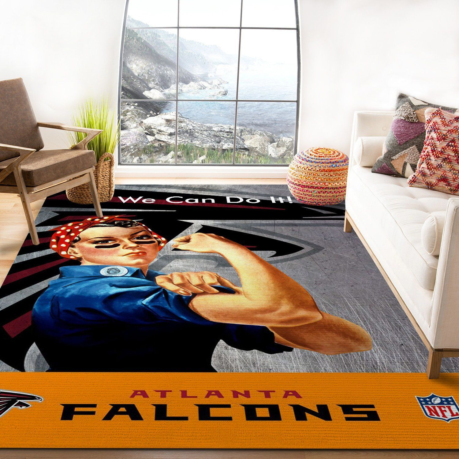 Atlanta Falcons Nfl Area Rug Living Room Rug Christmas Gift US Decor - Indoor Outdoor Rugs 3
