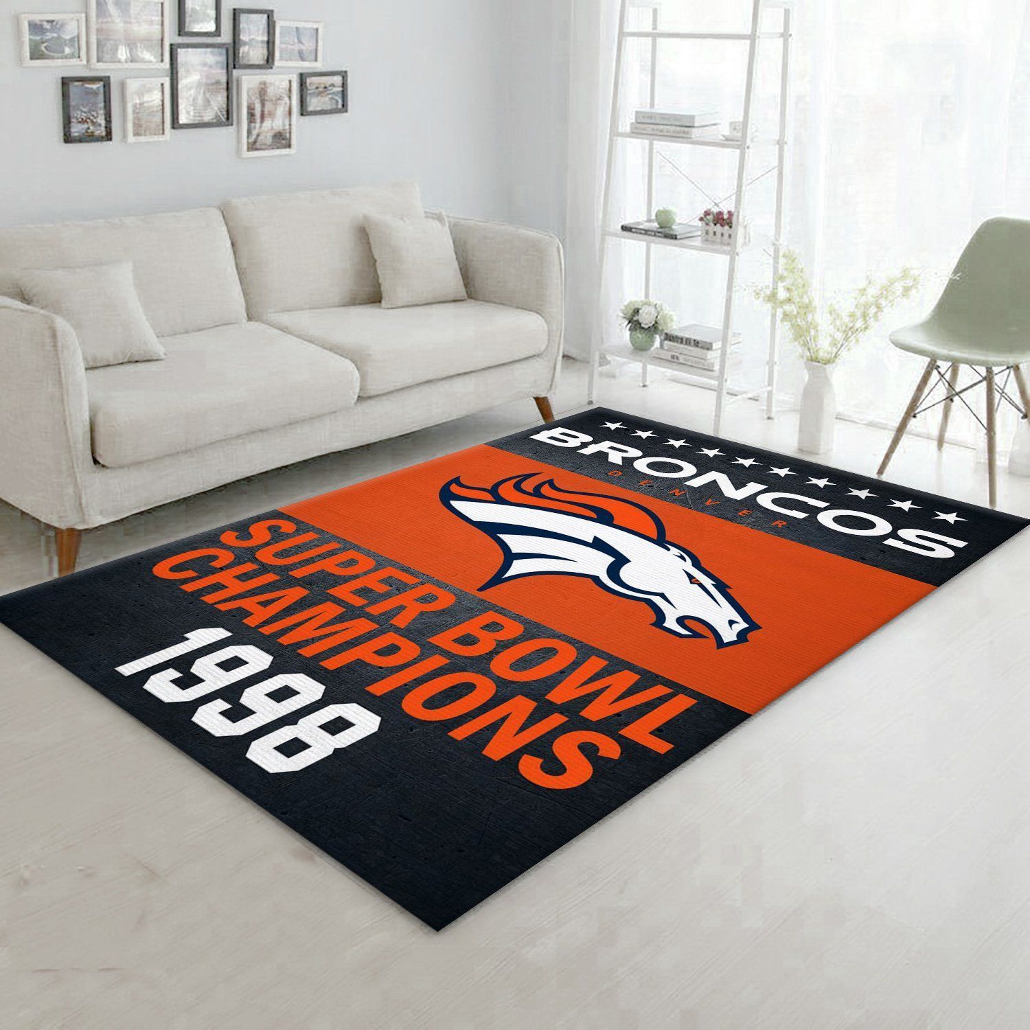 Denver Broncos 1998 Nfl Football Team Area Rug For Gift Living Room Rug Home US Decor - Indoor Outdoor Rugs 2