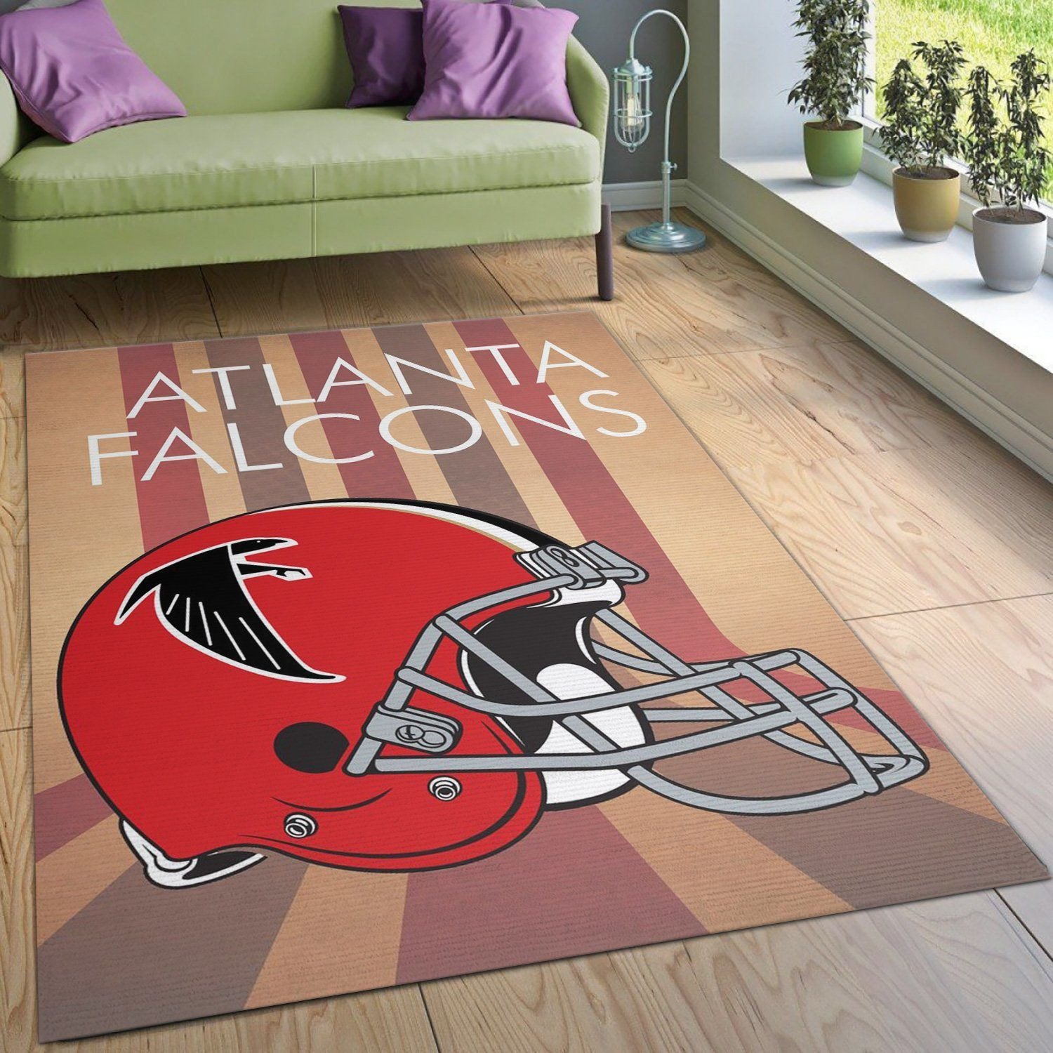Atlanta Falcons Retro Nfl Area Rug Living Room Rug Home US Decor - Indoor Outdoor Rugs 3