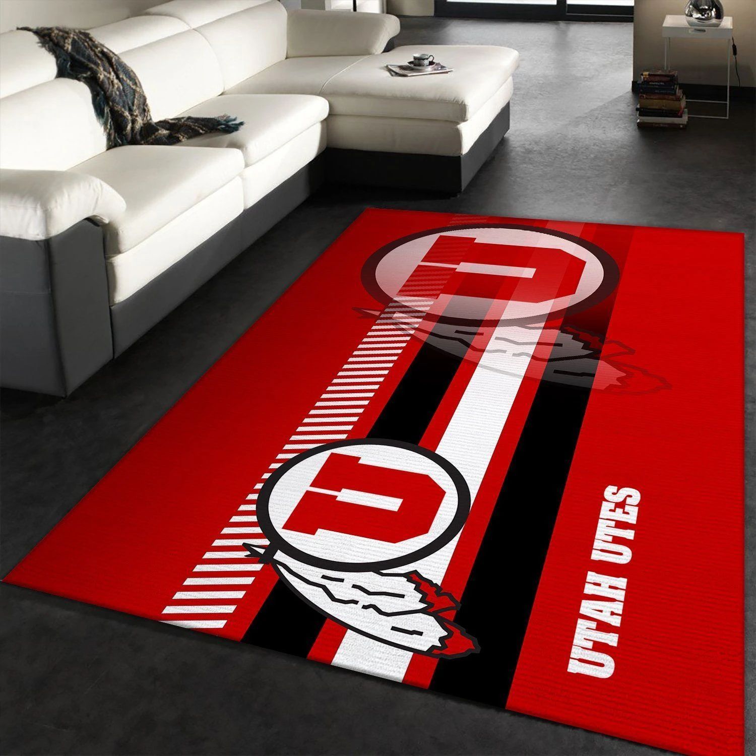 Utah Utes Ncaa Rug Room Carpet Sport Custom Area Floor Home Decor - Indoor Outdoor Rugs 1