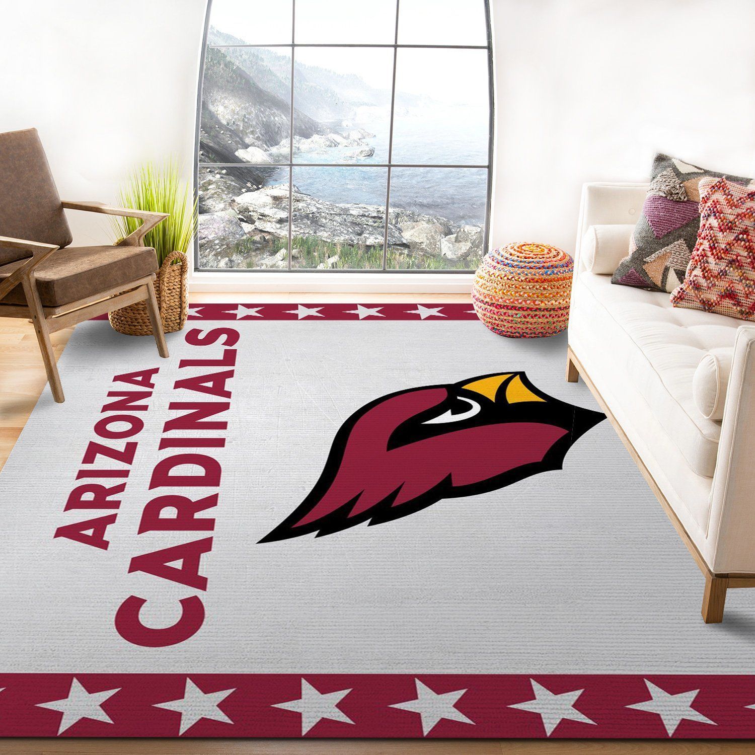 Arizona Cardinals Banner Nfl Area Rug Bedroom Rug Home Decor Floor Decor - Indoor Outdoor Rugs 2