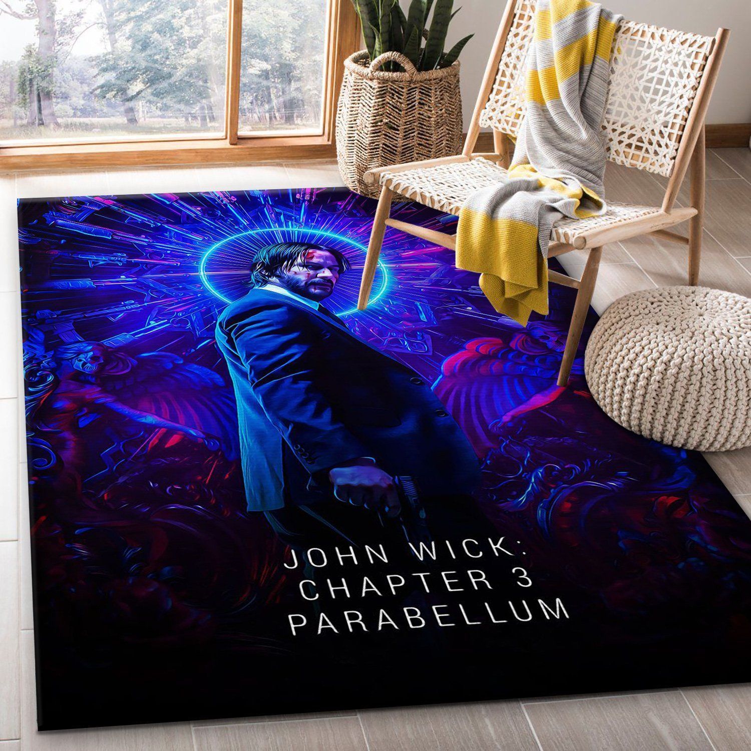 John Wick Chapter 3 2019 Area Rug Art Painting Movie Rugs Home US Decor - Indoor Outdoor Rugs 1