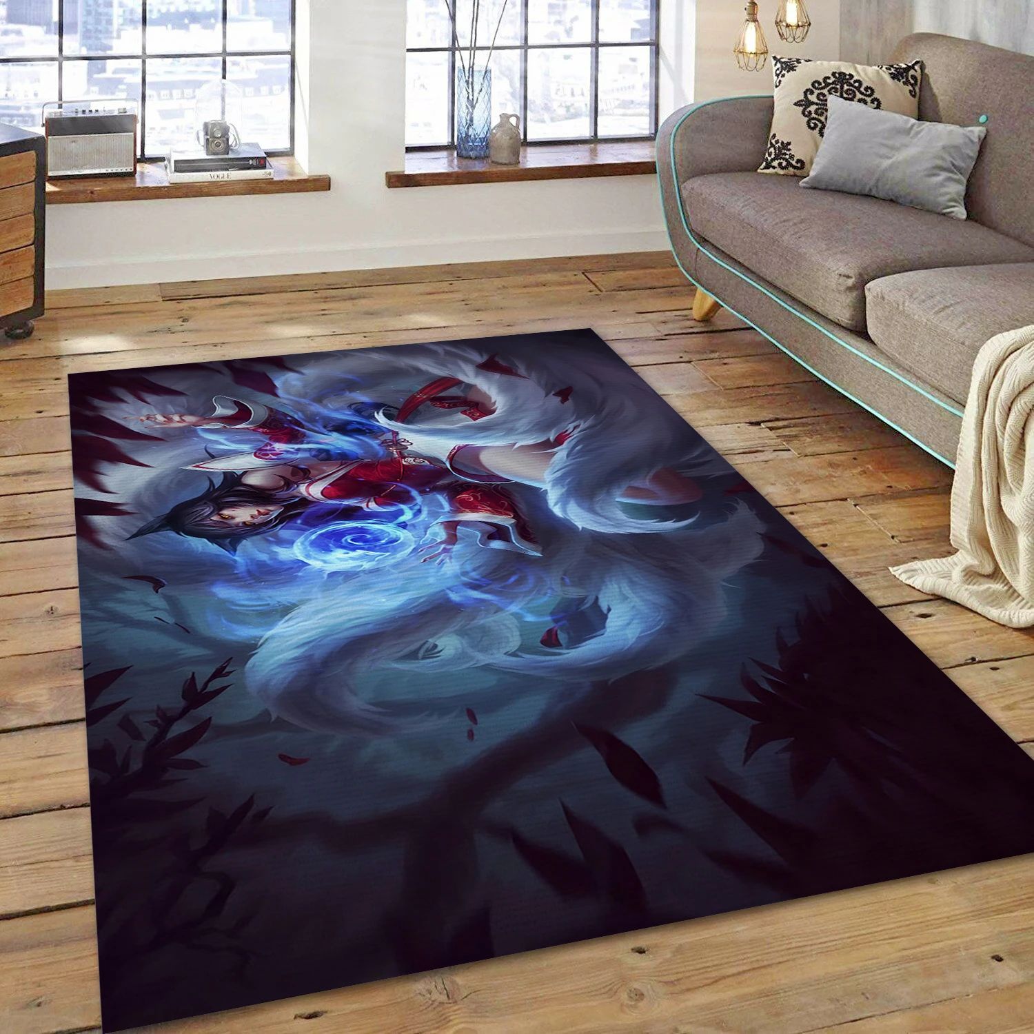 Ahri League Of Legends Game Area Rug Carpet, Bedroom Rug - US Decor - Indoor Outdoor Rugs 1