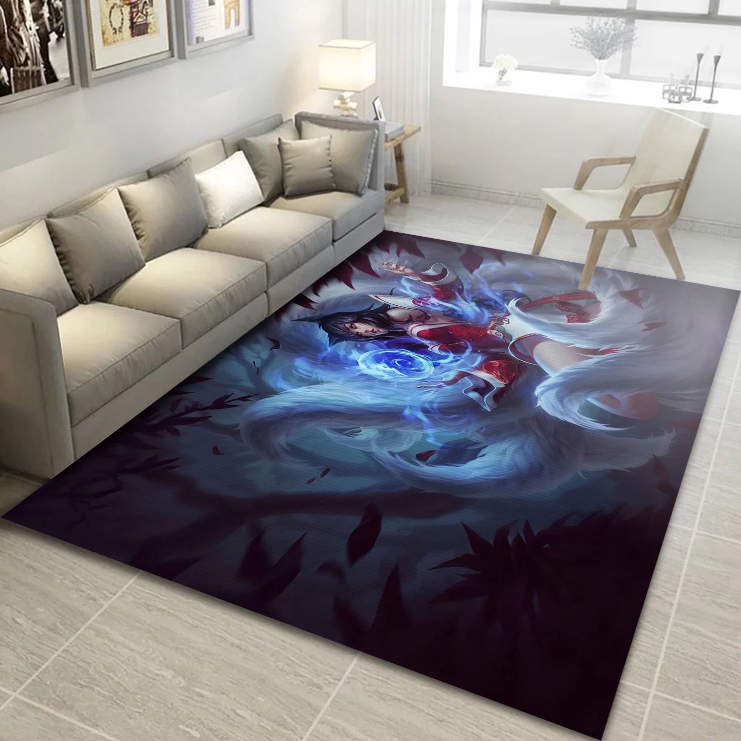 Ahri League Of Legends Game Area Rug Carpet, Bedroom Rug - US Decor - Indoor Outdoor Rugs 3